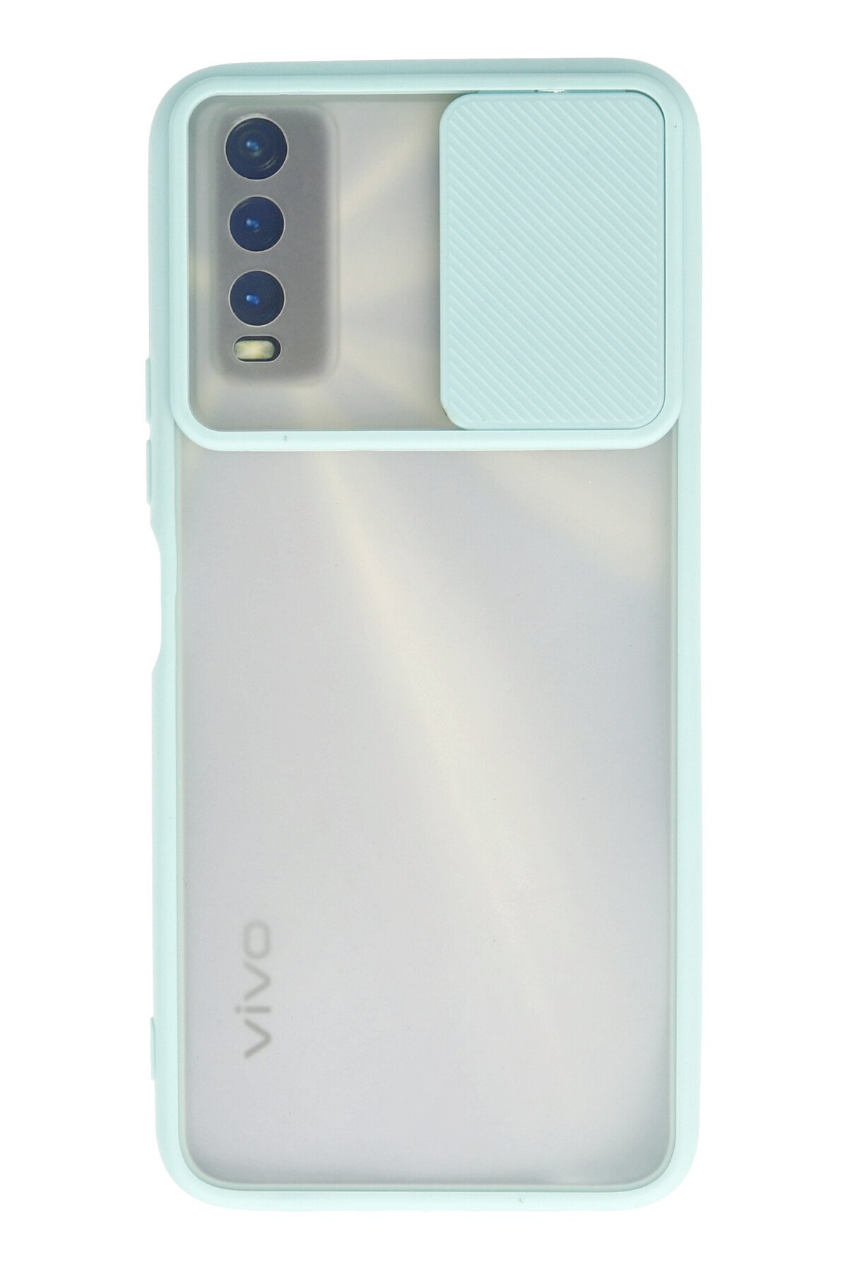 Newface Vivo Y11S Kılıf Montreal Yüzüklü Silikon Kapak - Yeşil