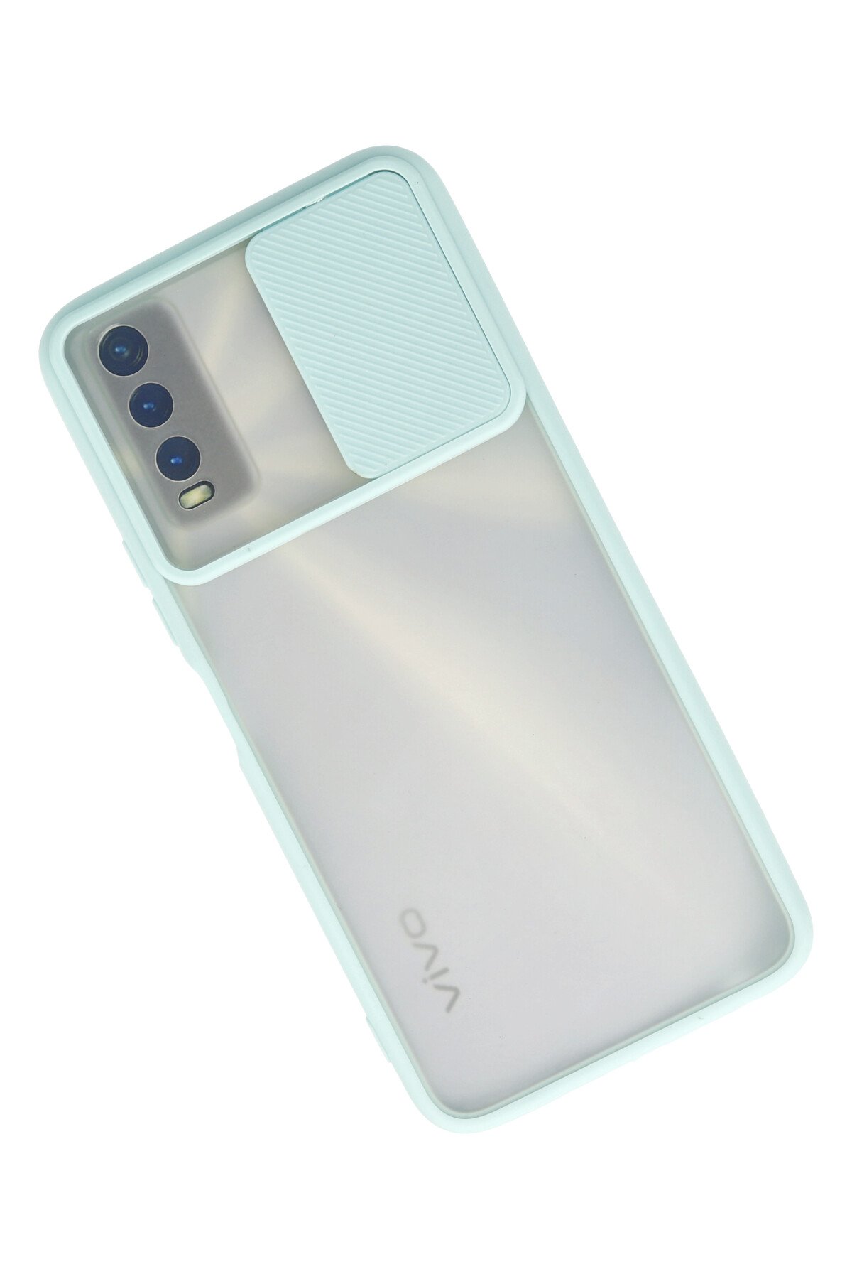 Newface Vivo Y11S Kılıf Montreal Yüzüklü Silikon Kapak - Yeşil