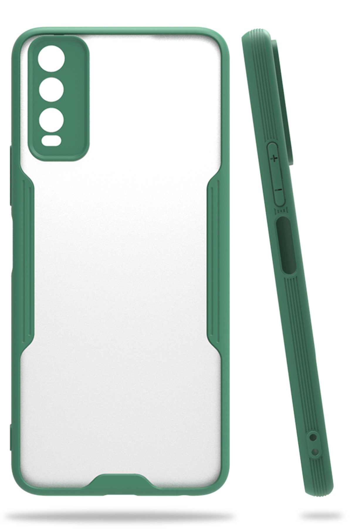Newface Vivo Y11S Kılıf Lansman Glass Kapak - Siyah