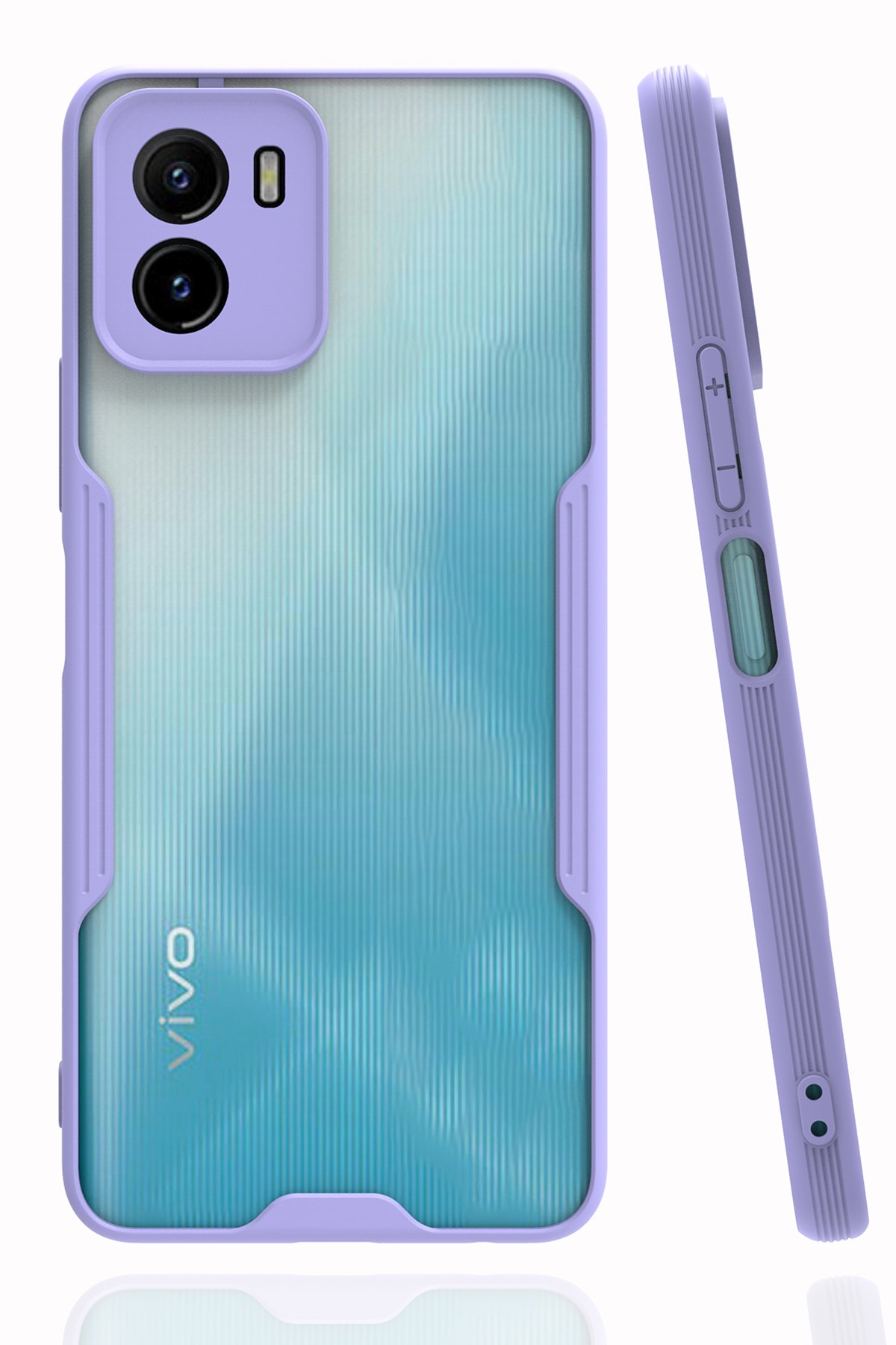 Newface Vivo Y15S Kılıf Nano içi Kadife  Silikon - Gri