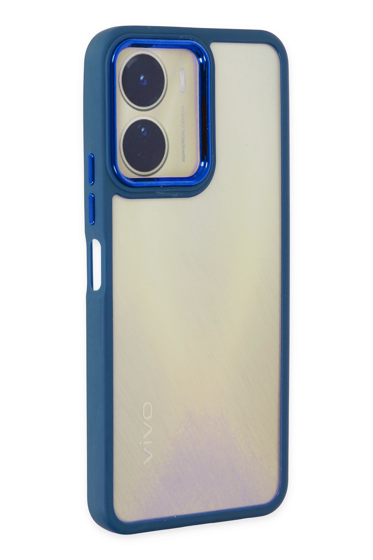 Newface Vivo Y16 Kılıf Montreal Yüzüklü Silikon Kapak - Siyah