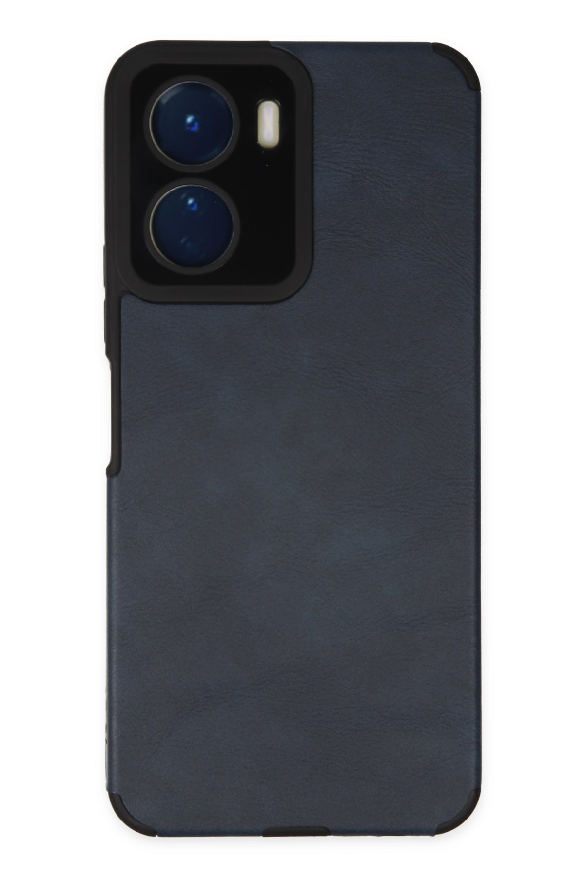 Newface Vivo Y16 Kılıf Montreal Yüzüklü Silikon Kapak - Lacivert