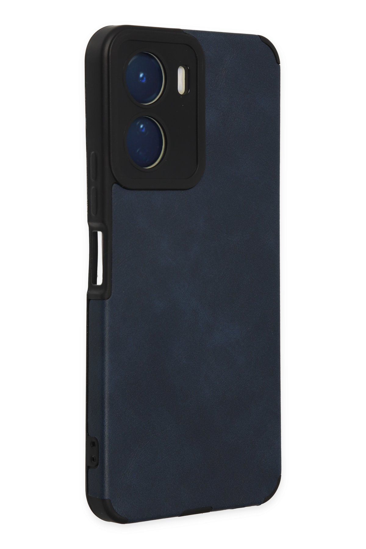 Newface Vivo Y16 Kılıf Montreal Yüzüklü Silikon Kapak - Lacivert