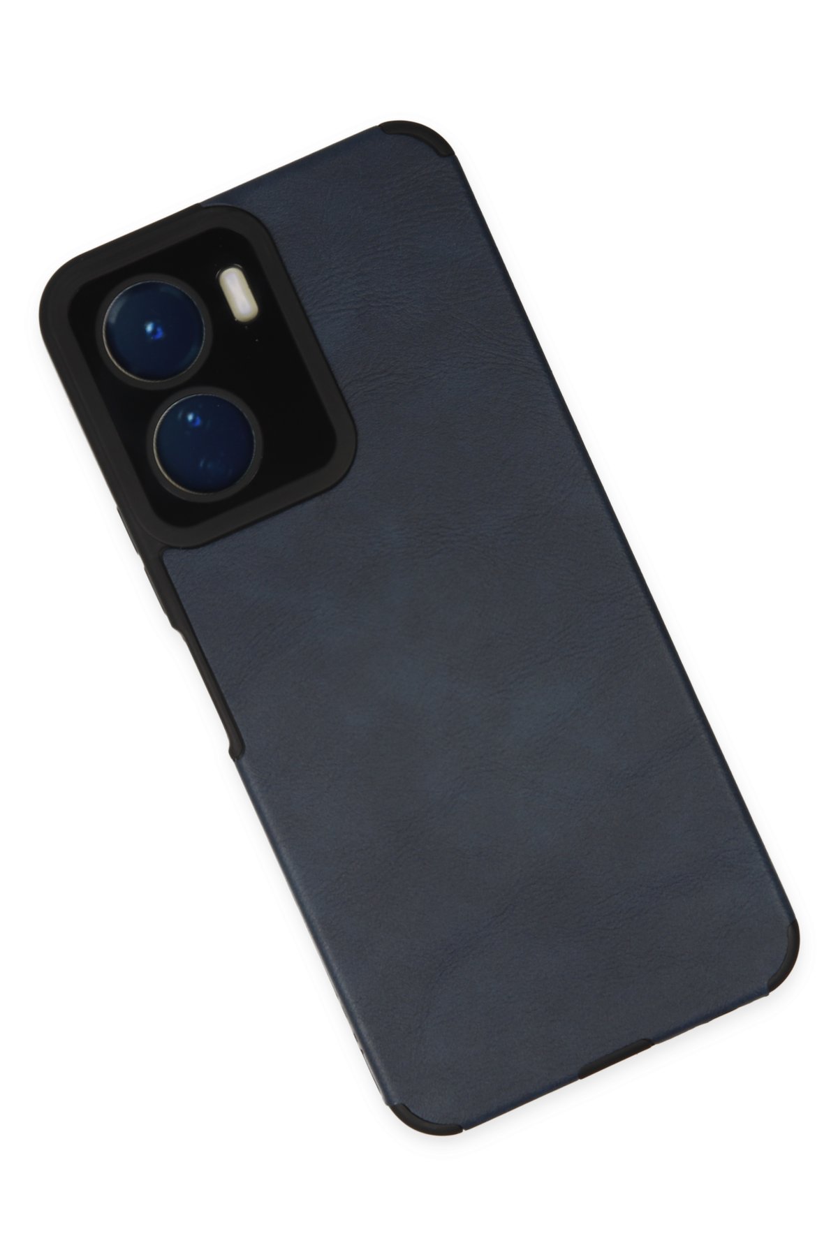 Newface Vivo Y16 Kılıf Montreal Yüzüklü Silikon Kapak - Lacivert