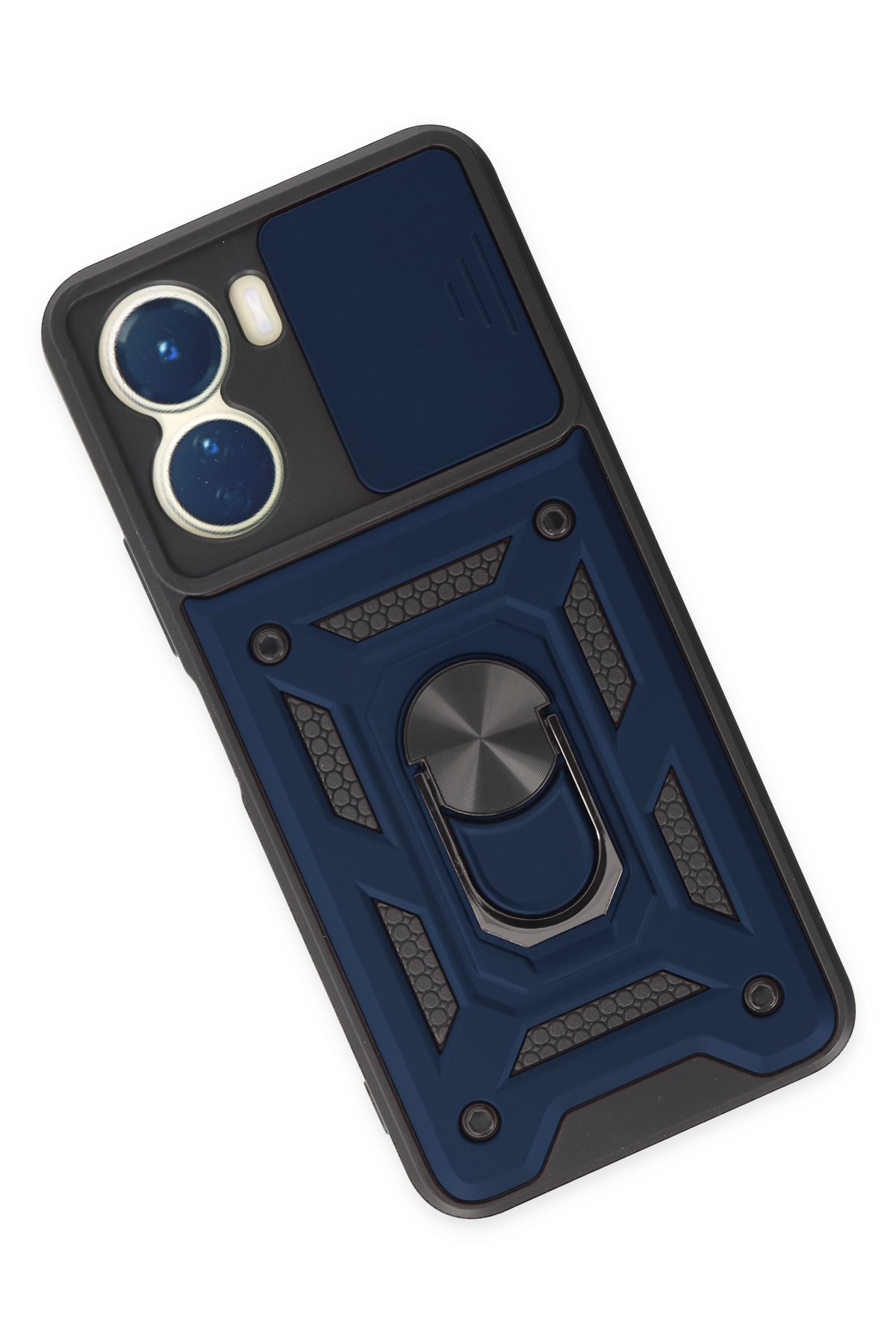 Newface Vivo Y16 Kılıf Razer Lensli Silikon - Gold