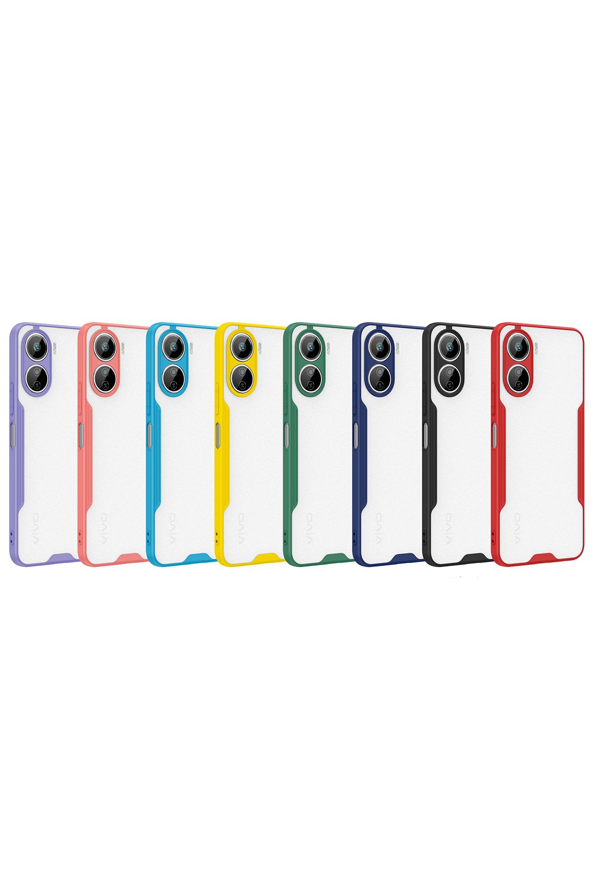 Newface Vivo Y16 Kılıf Pars Lens Yüzüklü Silikon - Siyah