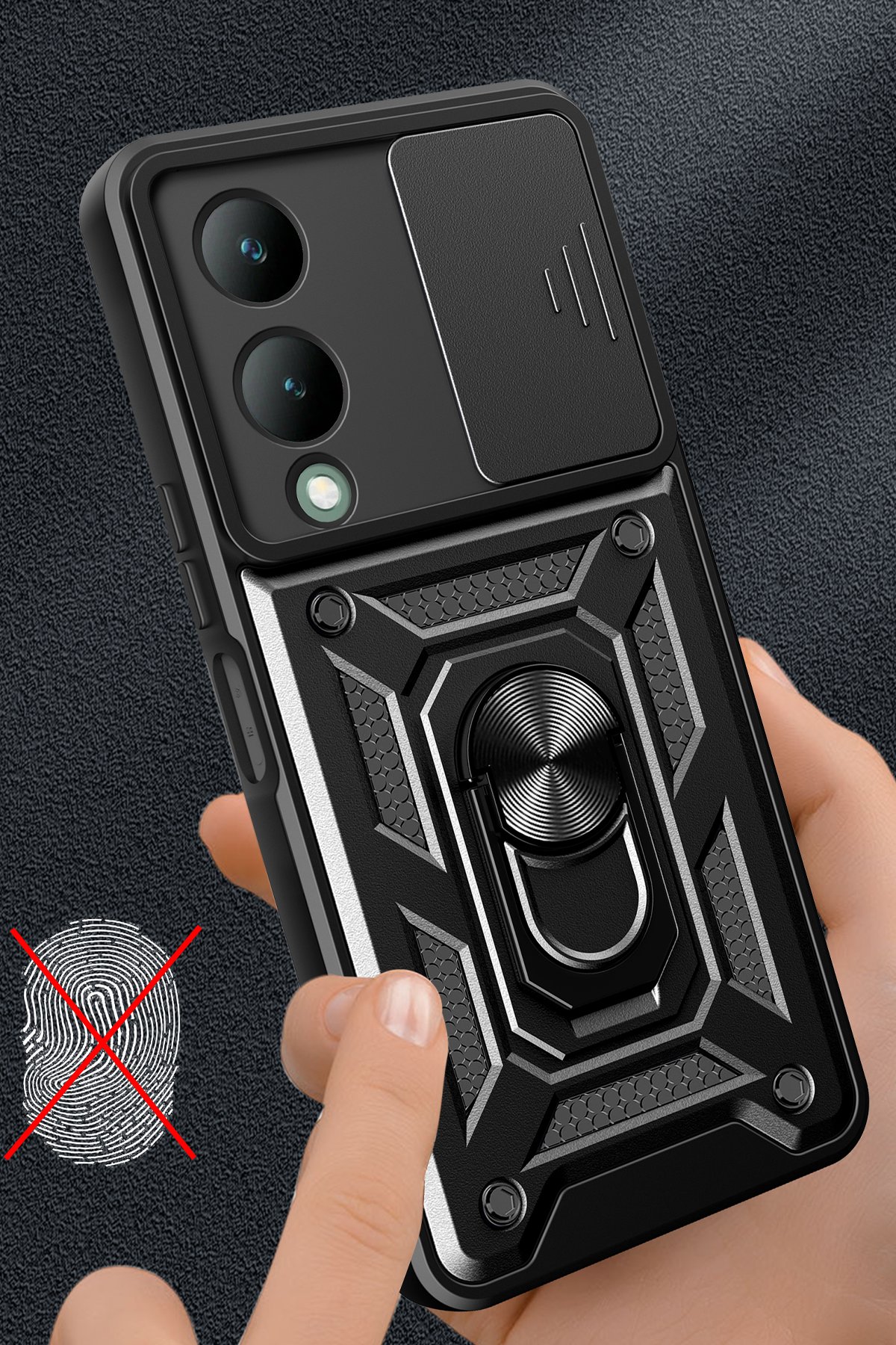 Newface Vivo Y17S Kılıf Nano içi Kadife Silikon - Mavi