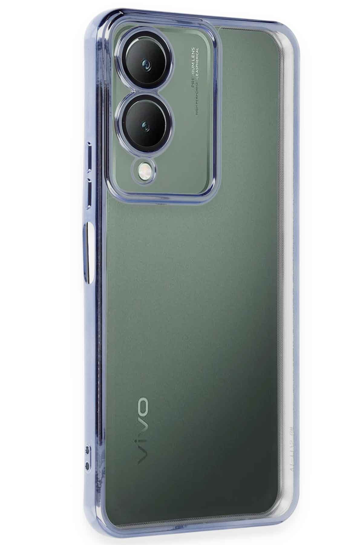 Newface Vivo Y17S Kılıf Nano içi Kadife Silikon - Turuncu