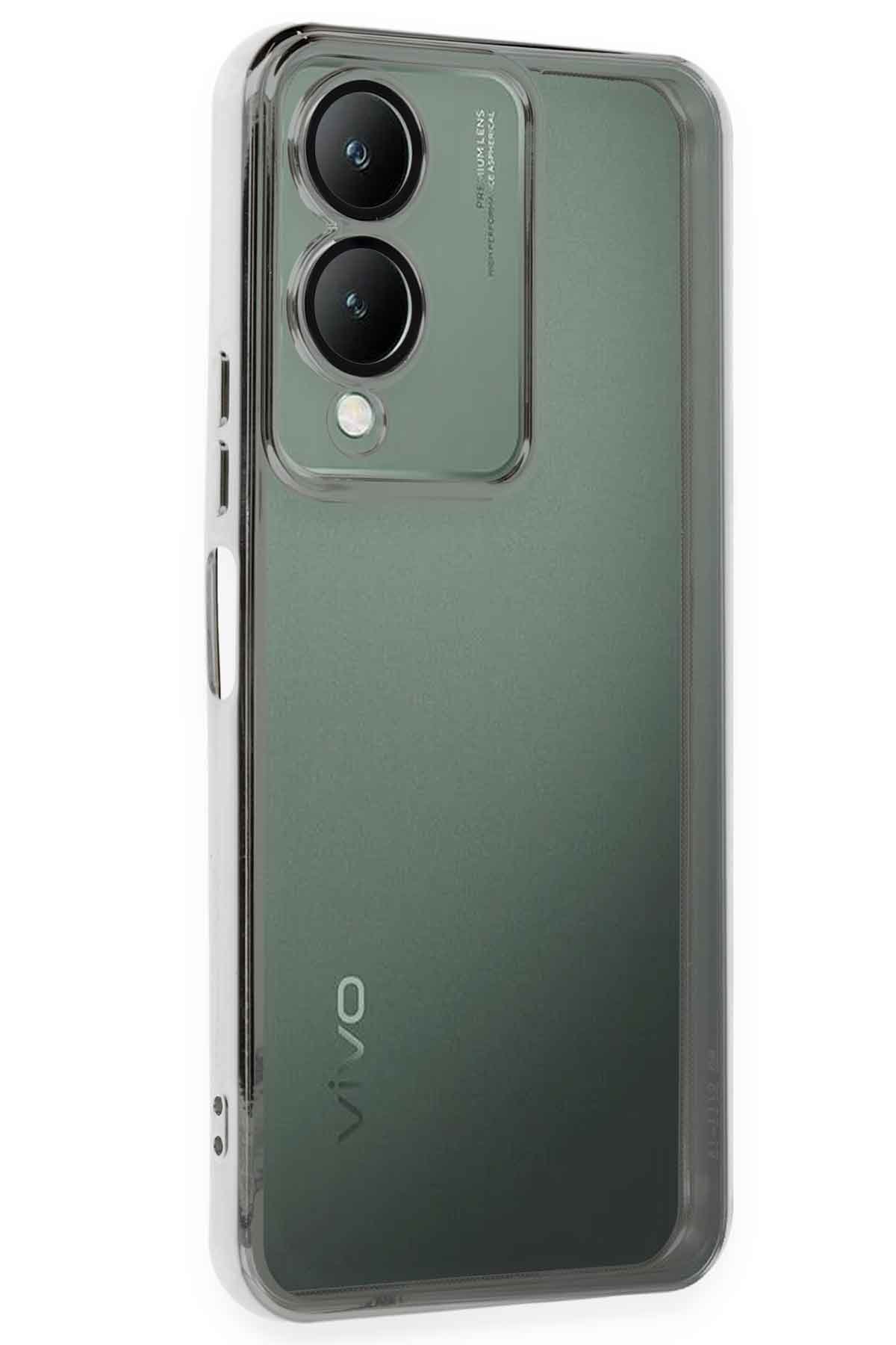 Newface Vivo Y17S Kılıf Nano içi Kadife Silikon - Lila