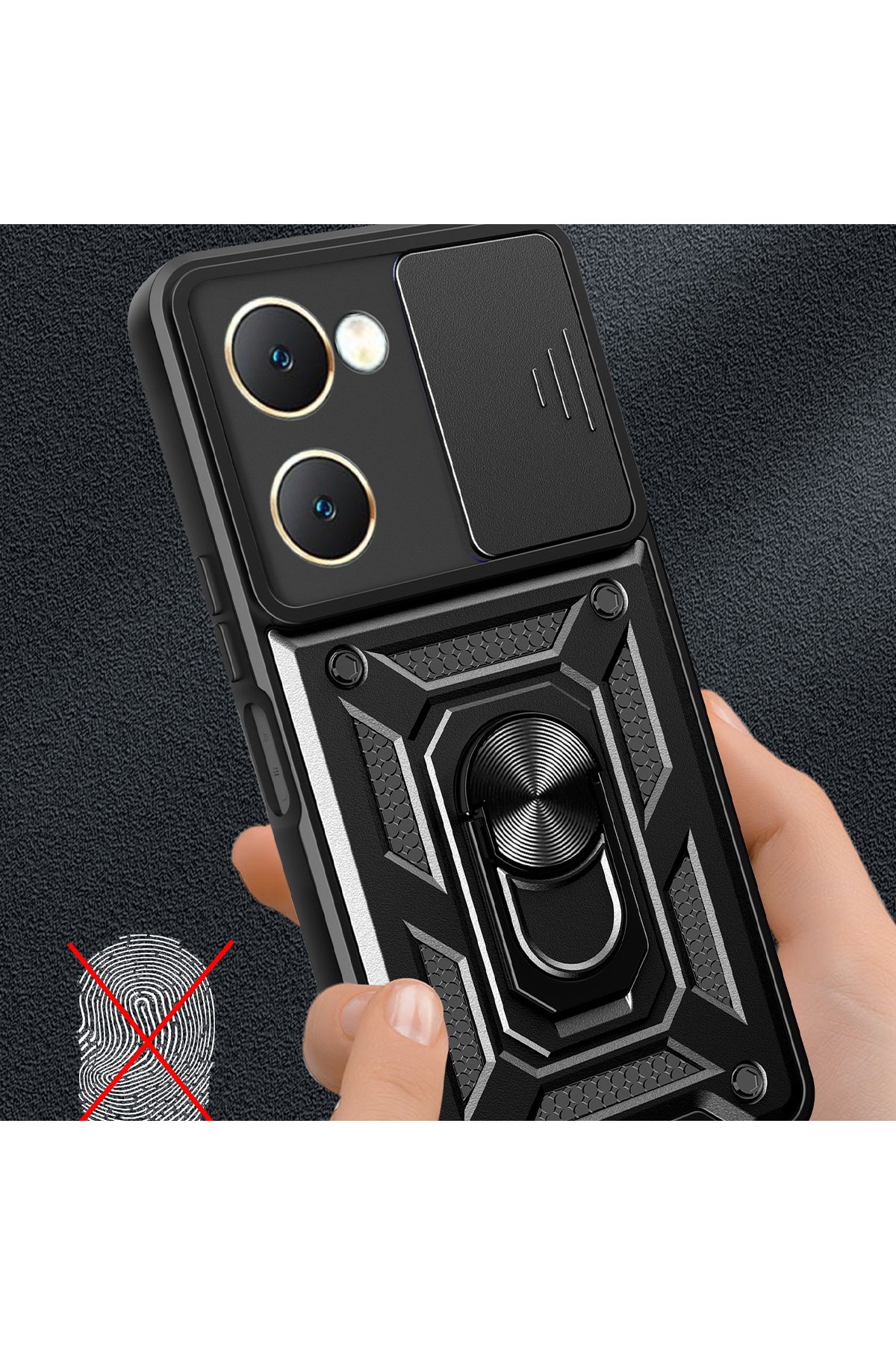 Newface Vivo Y18 Kılıf Aras Deri Kapak - Kırmızı