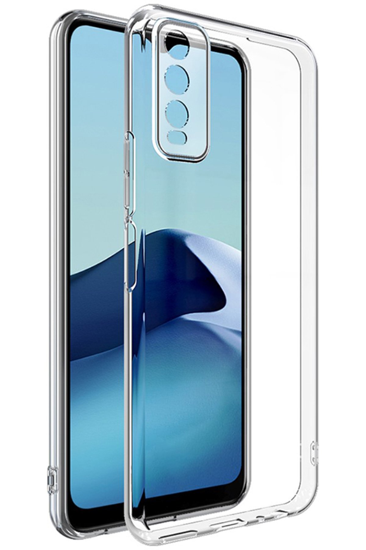 Newface Vivo Y20 Kılıf Auto Focus Karbon Kapak - Lacivert