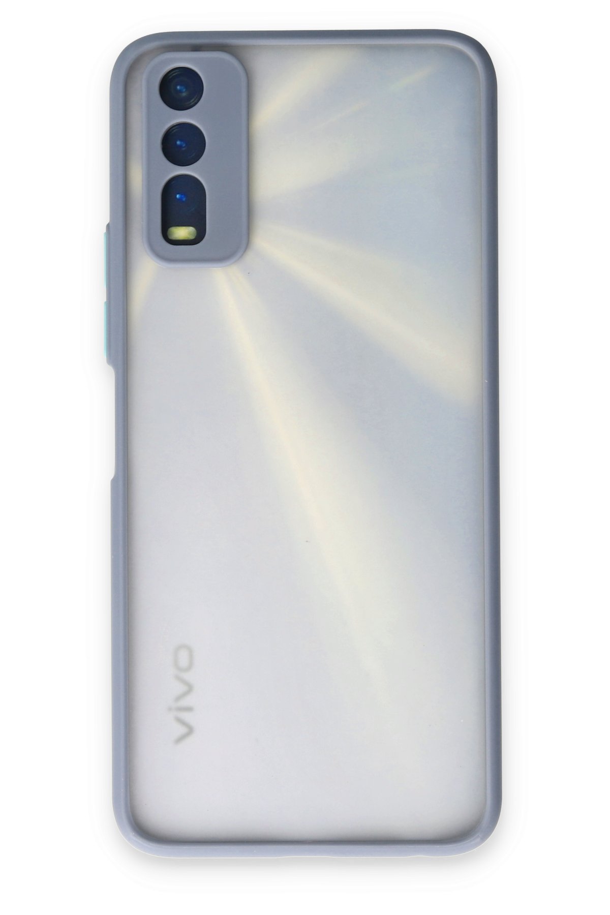 Newface Vivo Y20 Kılıf Glass Kapak - Lacivert