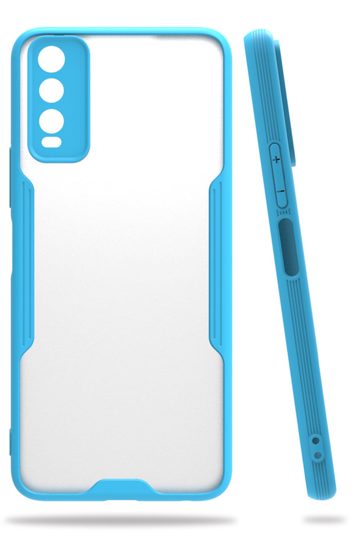 Newface Vivo Y20 Kılıf Glass Kapak - Beyaz