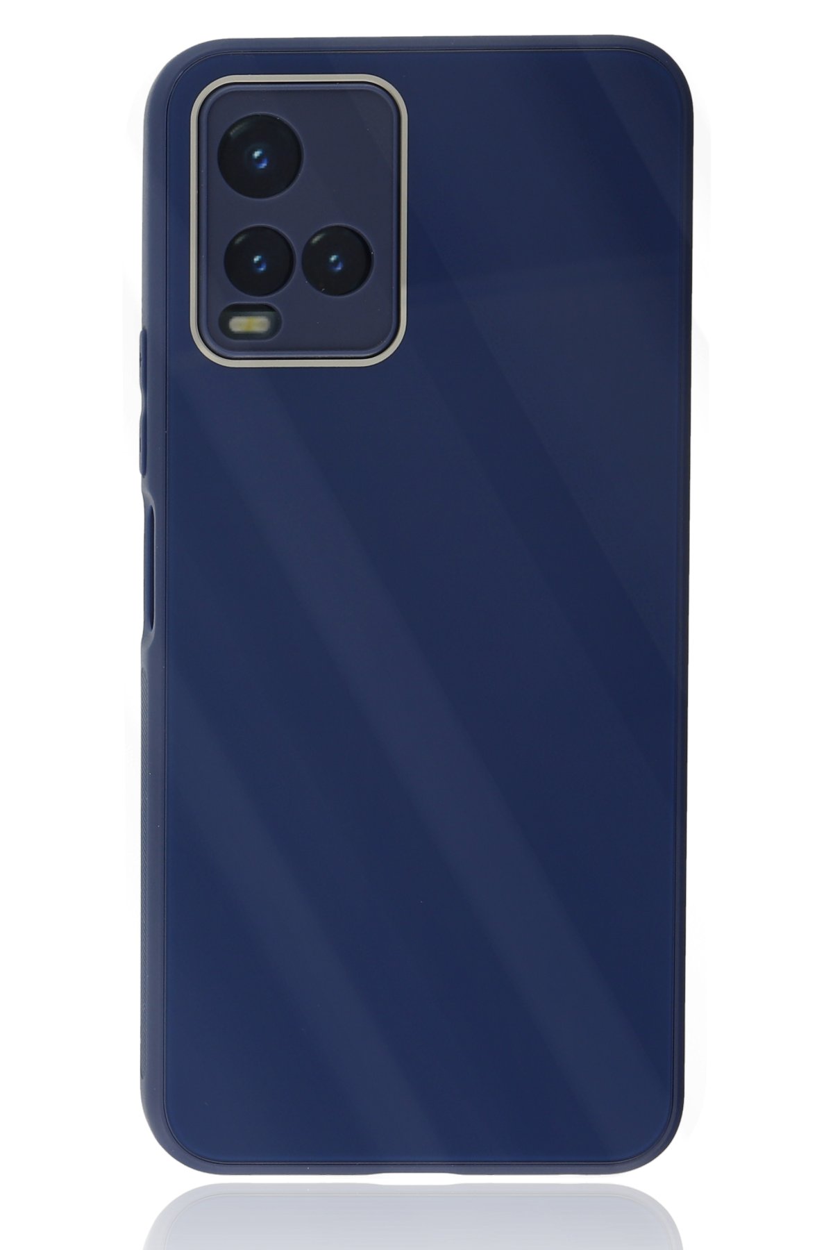 Newface Vivo Y21S Kılıf Nano içi Kadife Silikon - Mavi