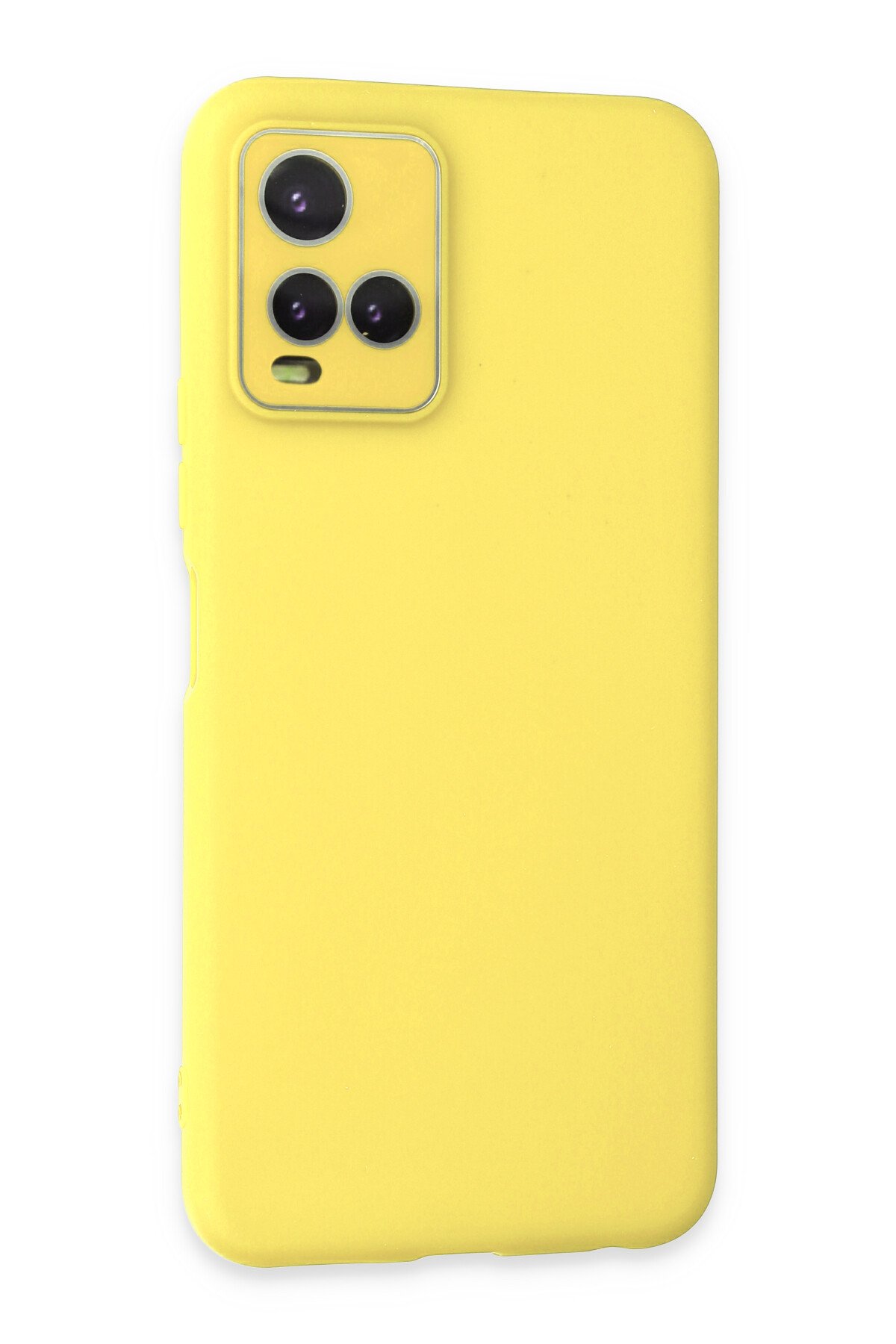 Newface Vivo Y21 Kılıf Nano içi Kadife Silikon - Sarı