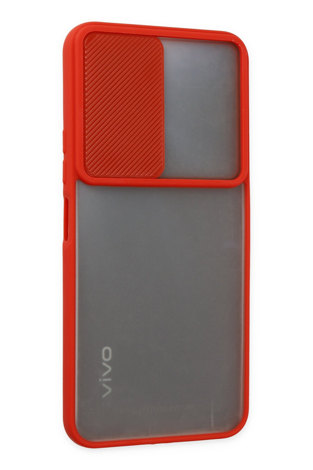 Newface Vivo Y21S Kılıf Platin Silikon - Kırmızı