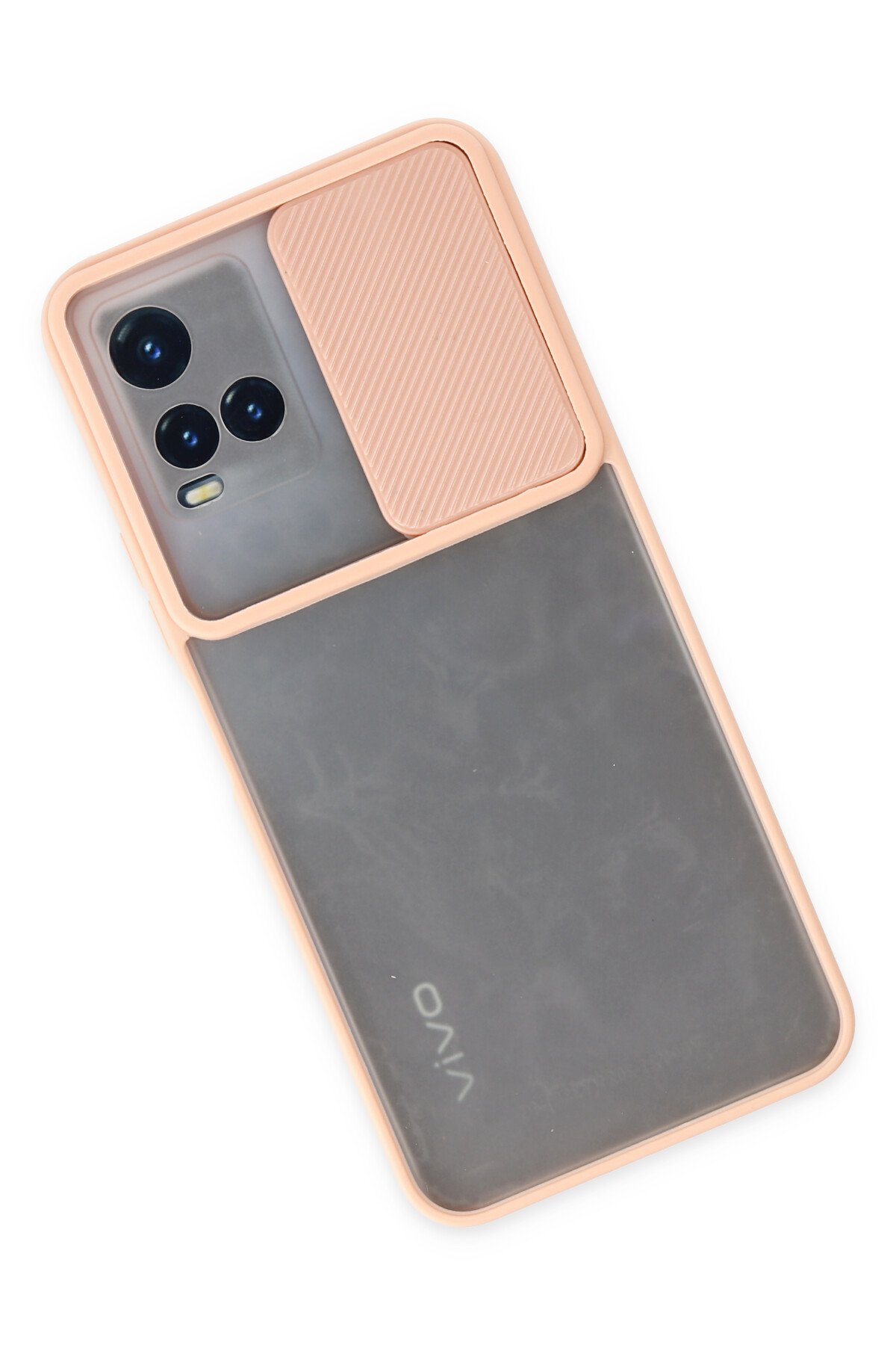 Newface Vivo Y21S Kılıf Nano içi Kadife Silikon - Pudra