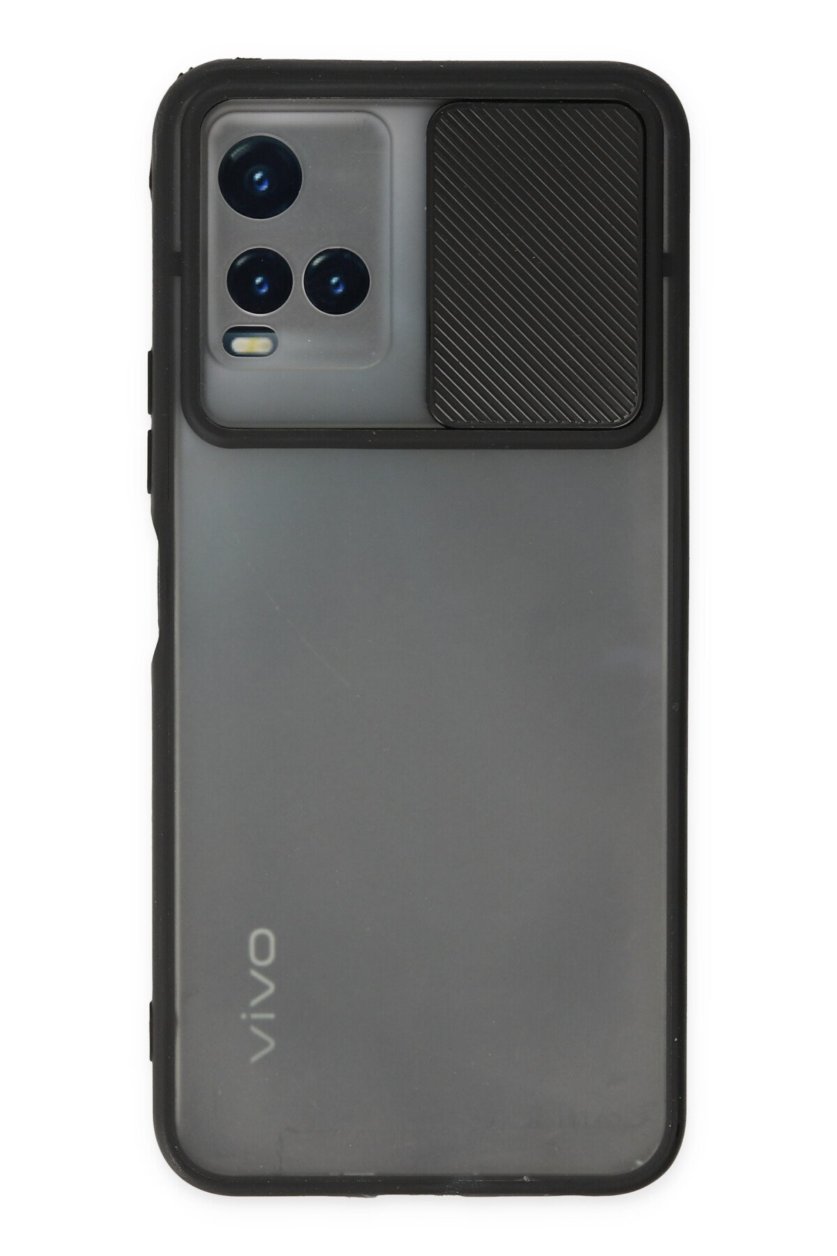 Newface Vivo Y21S Kılıf Auto Focus Karbon Kapak - Siyah