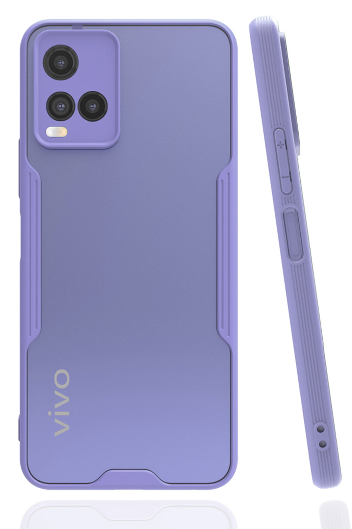 Newface Vivo Y21S Kılıf Nano içi Kadife Silikon - Gri
