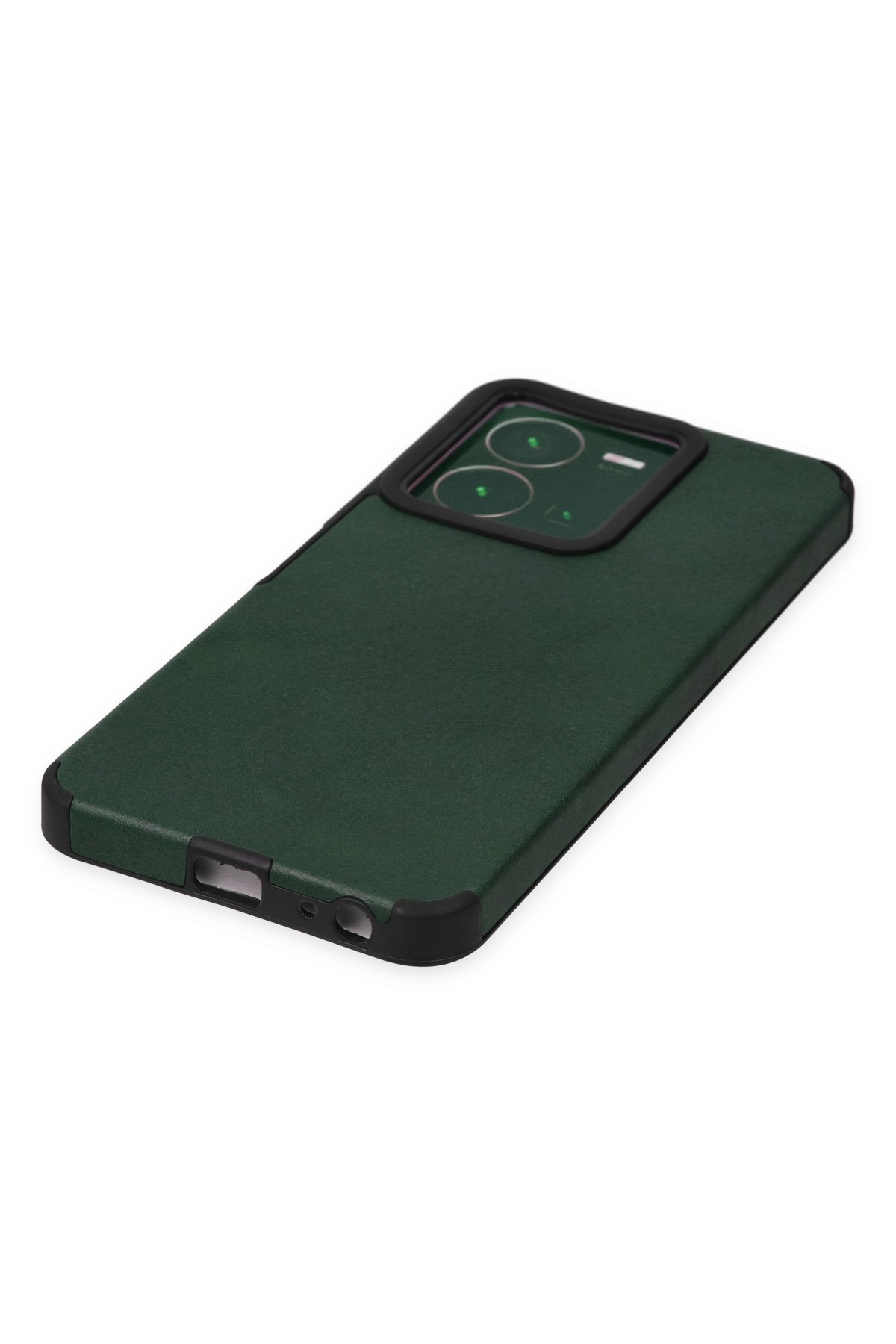 Newface Vivo Y22S Kılıf Zuma Kartvizitli Yüzüklü Silikon - Yeşil