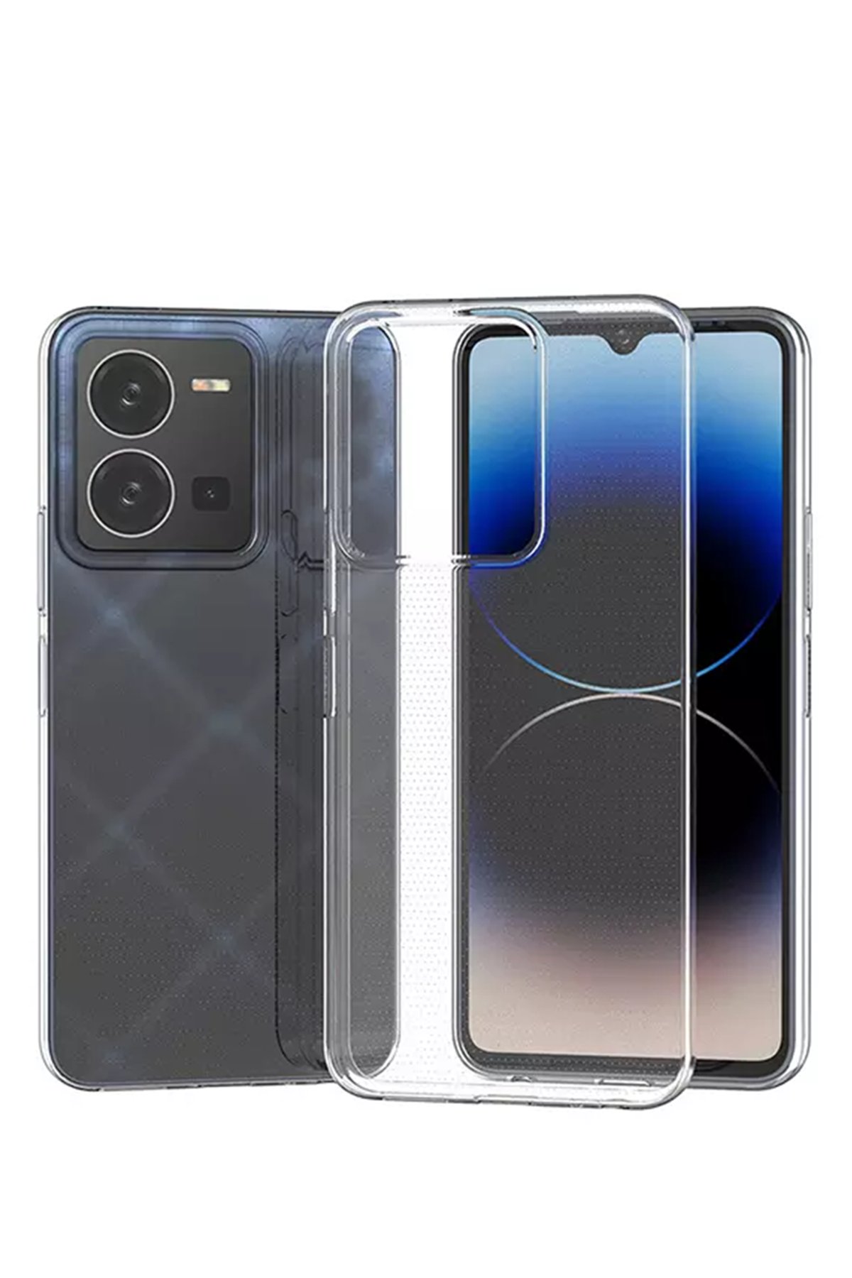 Newface Vivo Y22S Kılıf Pars Lens Yüzüklü Silikon - Lacivert