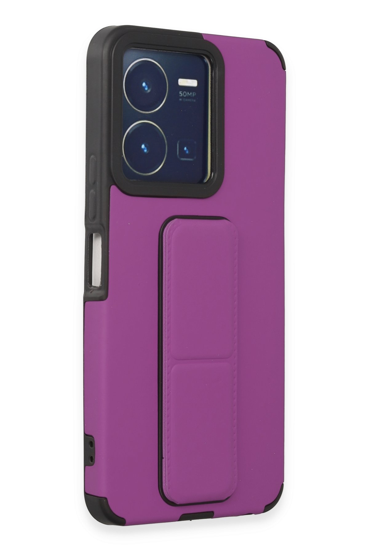 Newface Vivo Y22S Kılıf Loop Deri Silikon - Kahverengi