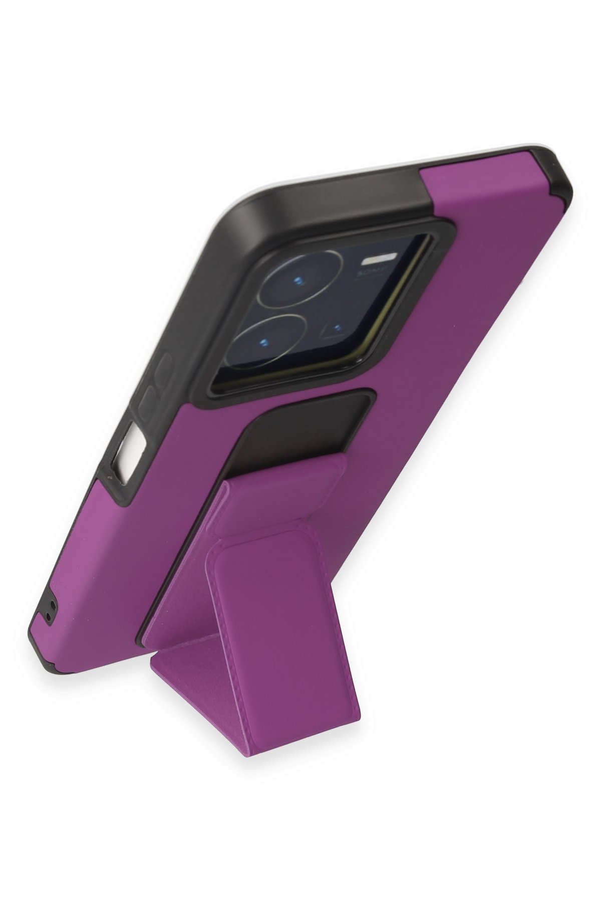 Newface Vivo Y22S Kılıf Loop Deri Silikon - Kahverengi