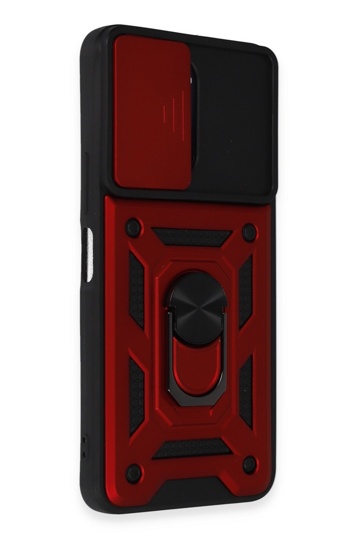 Newface Vivo Y22S Kılıf Pars Lens Yüzüklü Silikon - Kırmızı