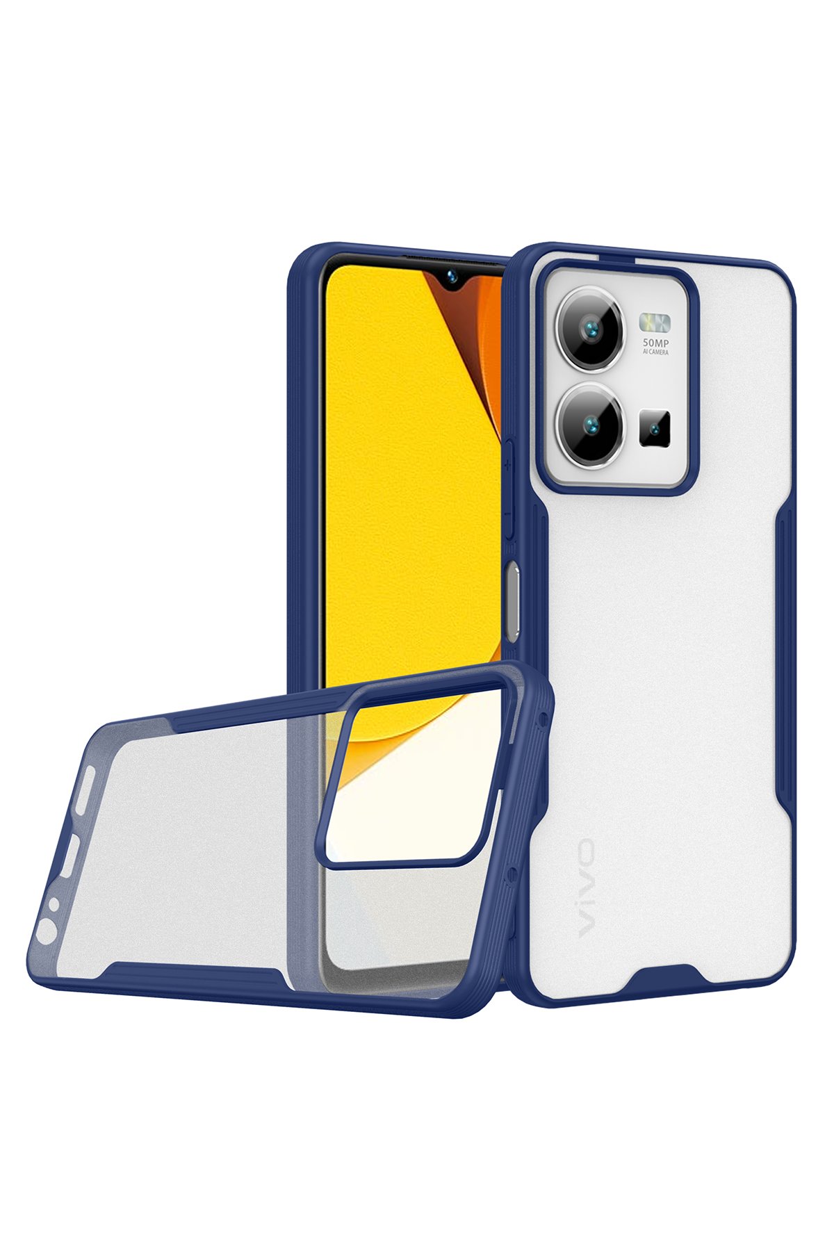 Newface Vivo Y22S Kılıf Pars Lens Yüzüklü Silikon - Yeşil