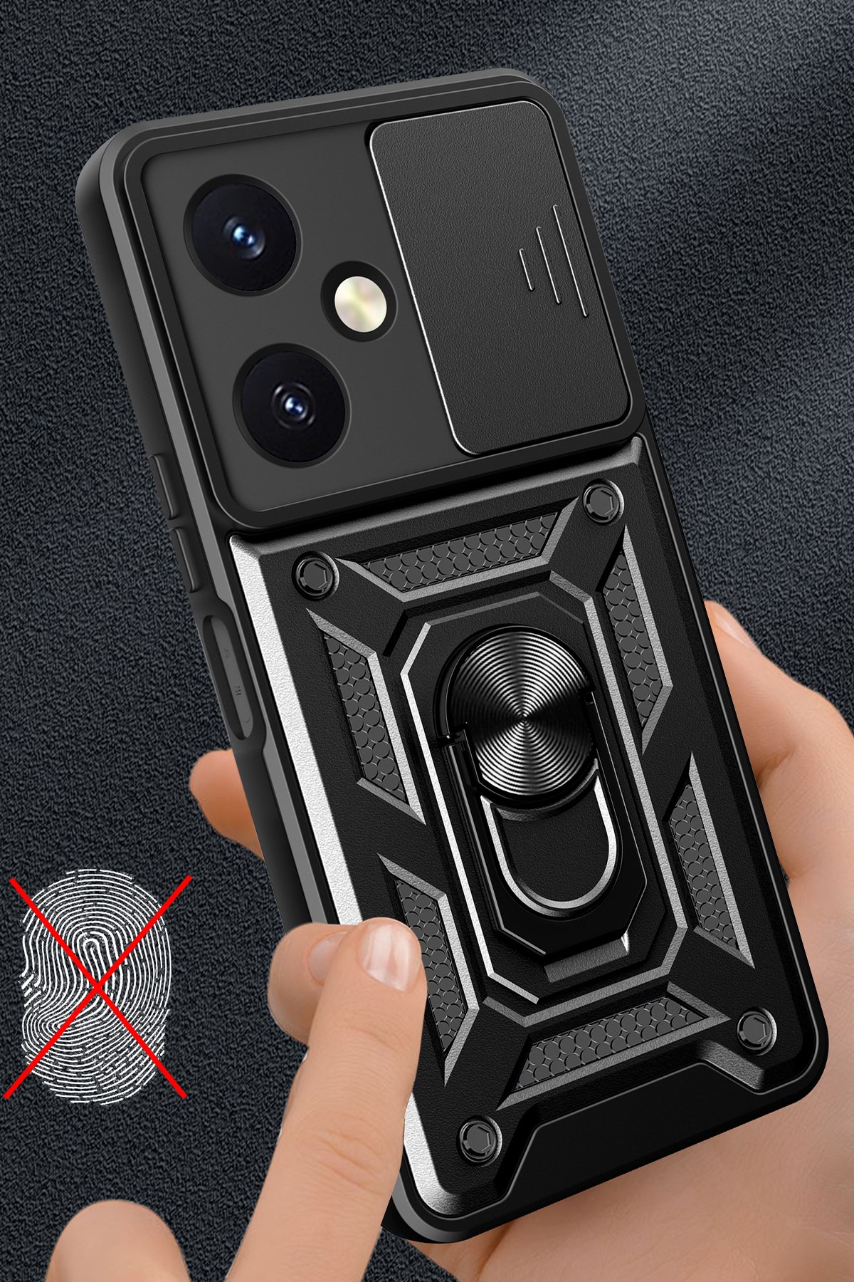 Newface Vivo Y27 Kılıf Nano içi Kadife Silikon - Kırmızı