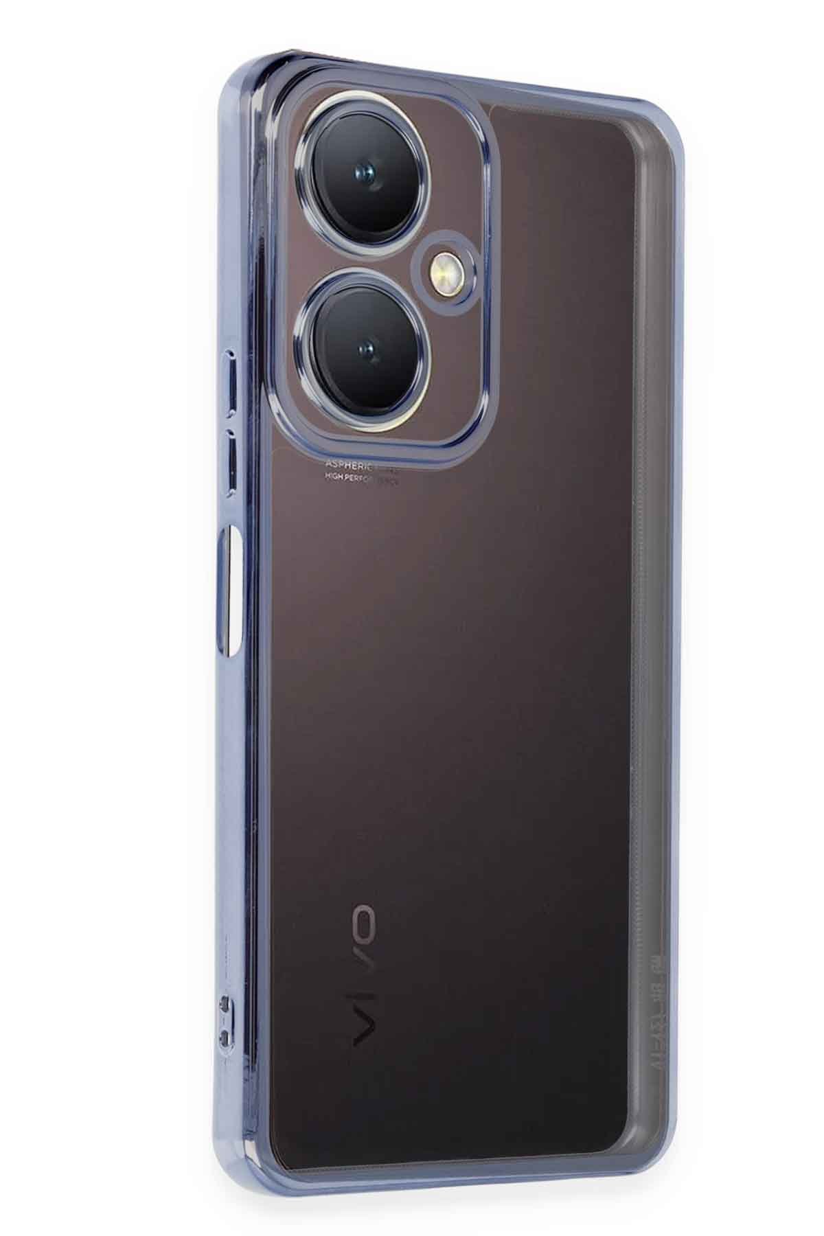 Newface Vivo Y27 Kılıf Nano içi Kadife Silikon - Pudra