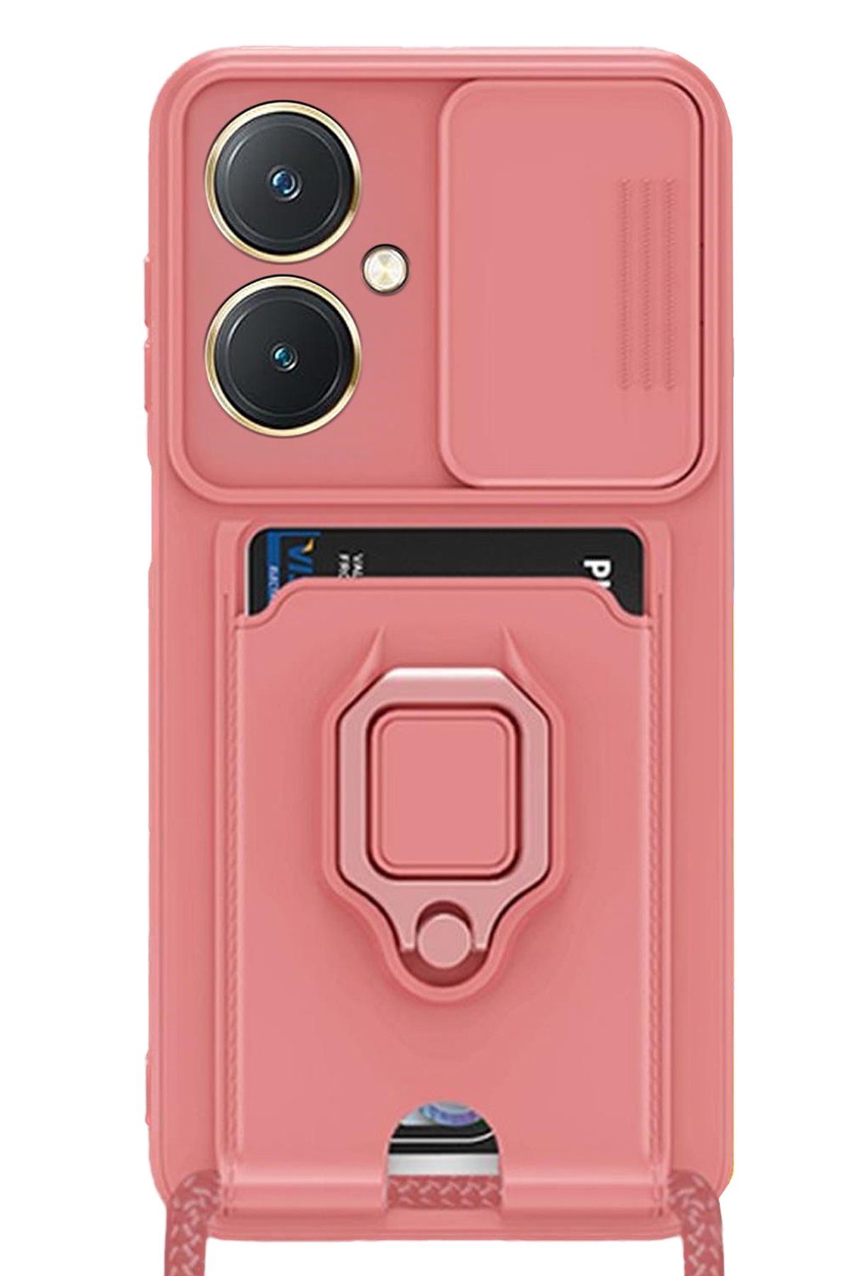 Newface Vivo Y27 Kılıf Nano içi Kadife Silikon - Siyah