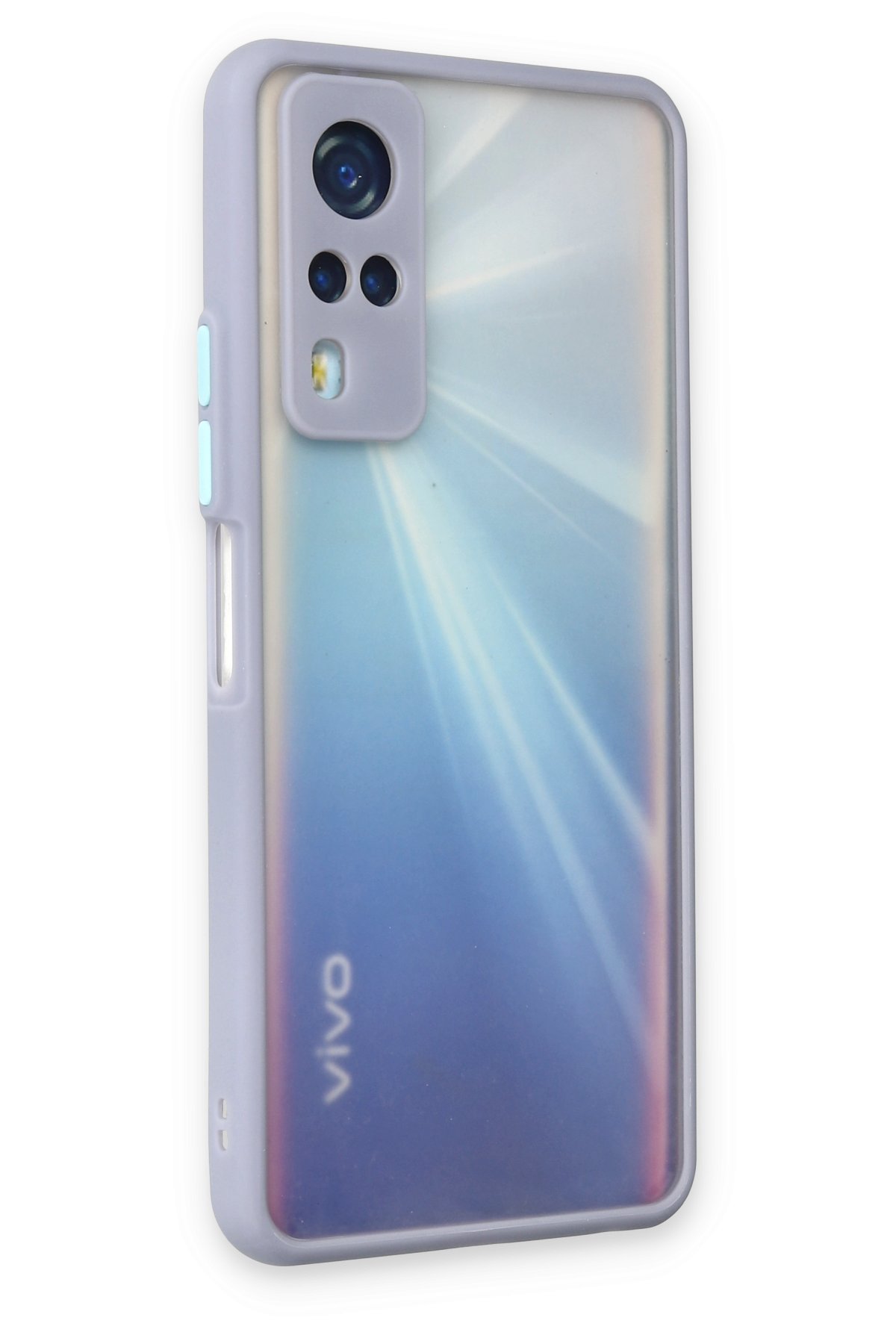 Newface Vivo Y31 2021 Kılıf Glass Kapak - Pembe