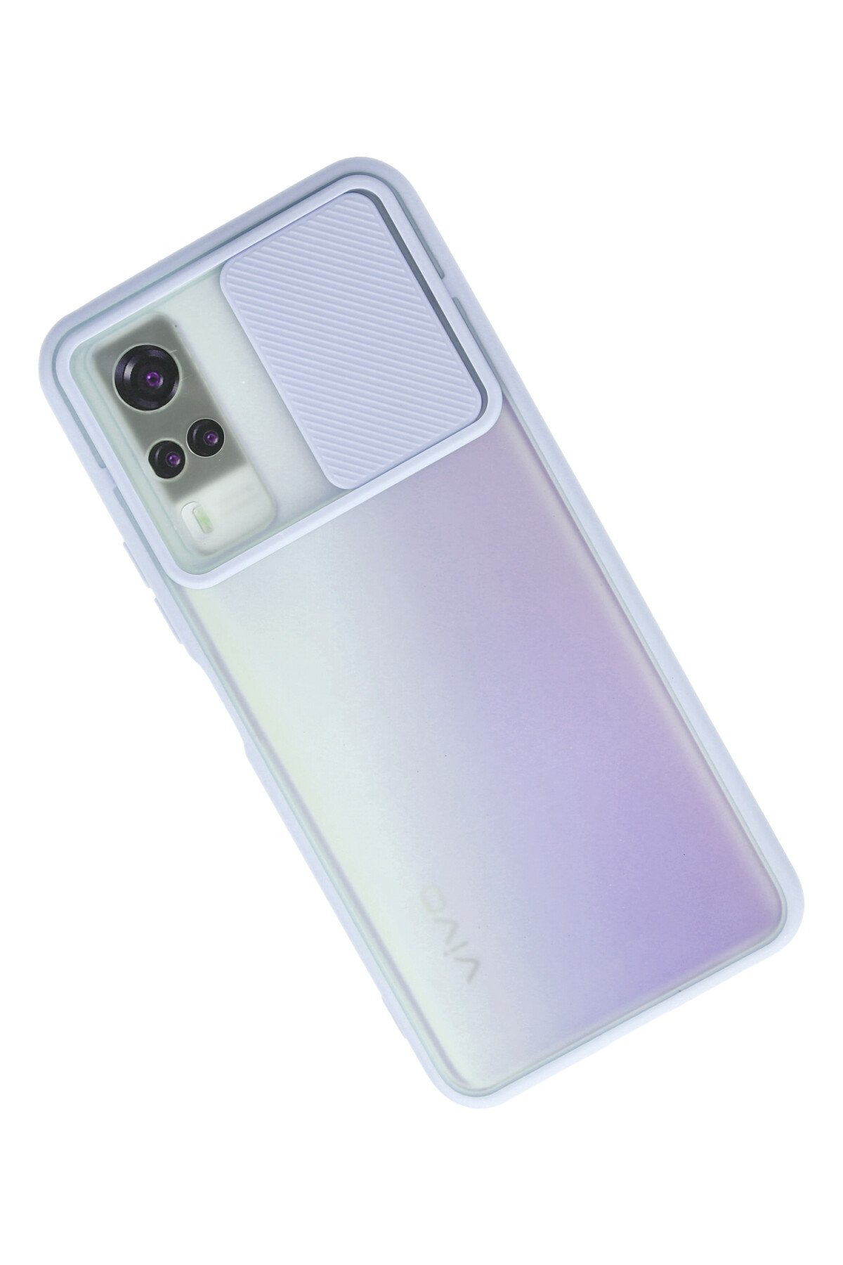 Newface Vivo Y31 2021 Kılıf Palm Buzlu Kamera Sürgülü Silikon - Turkuaz