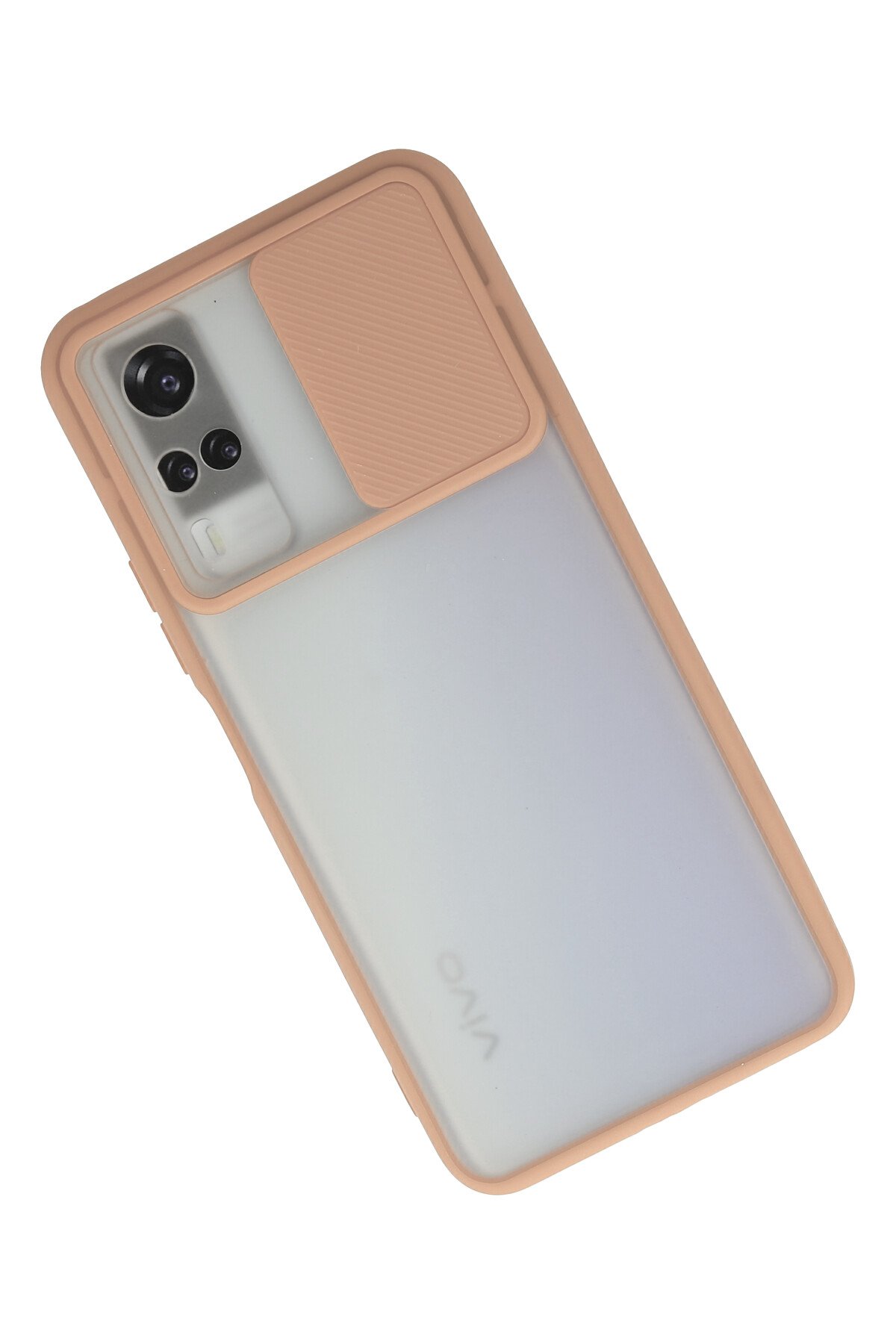 Newface Vivo Y31 2021 Kılıf Glass Kapak - Pembe