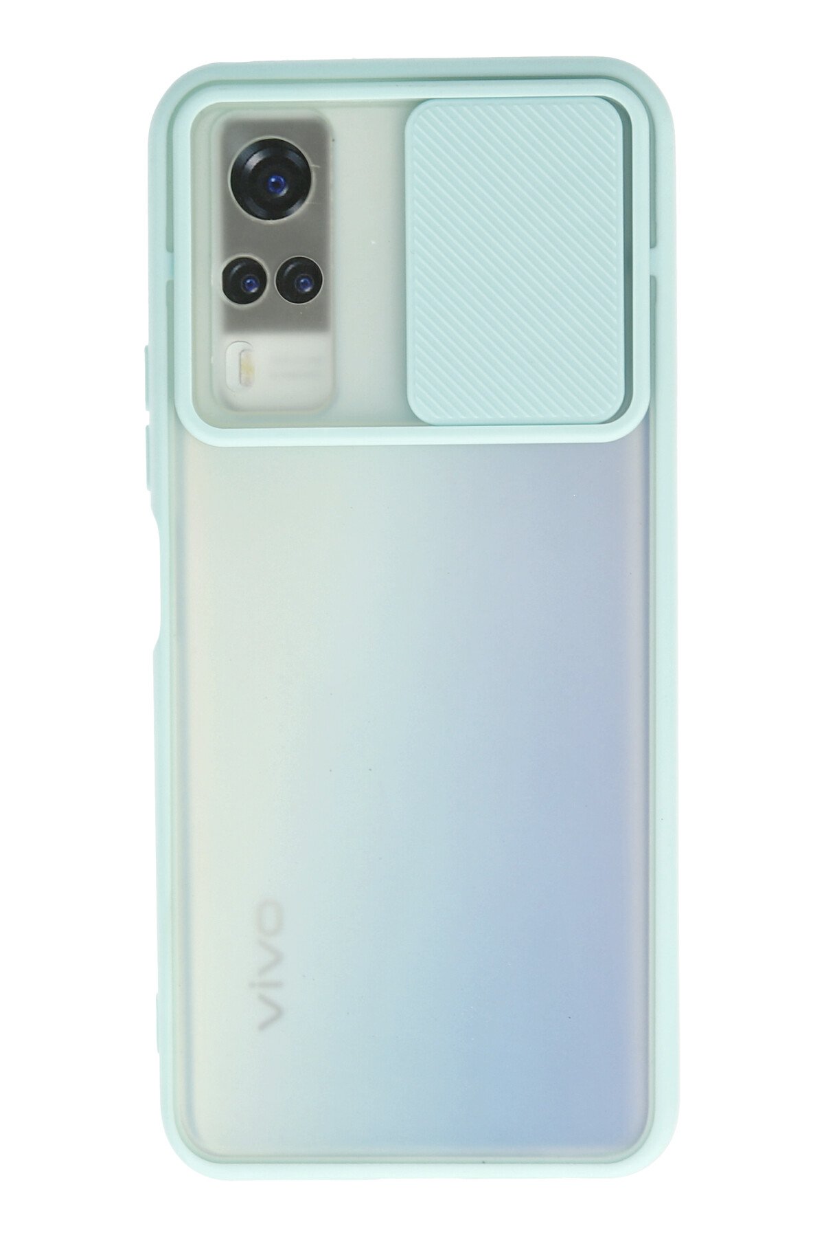 Newface Vivo Y51A Kılıf Palm Buzlu Kamera Sürgülü Silikon - Siyah