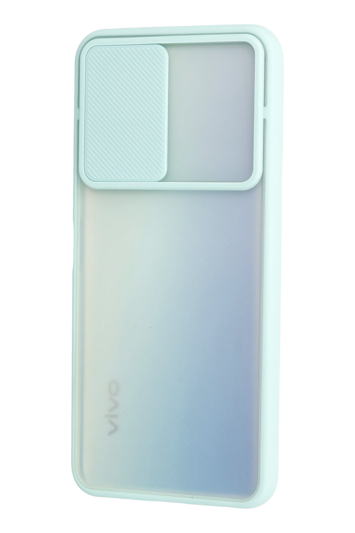 Newface Vivo Y53S Kılıf Palm Buzlu Kamera Sürgülü Silikon - Sarı