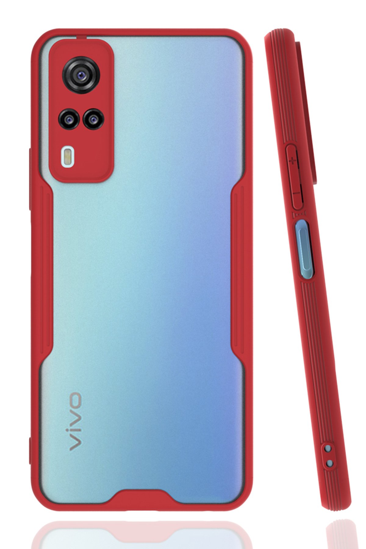 Newface Vivo Y31 2021 Kılıf Platin Silikon - Sarı