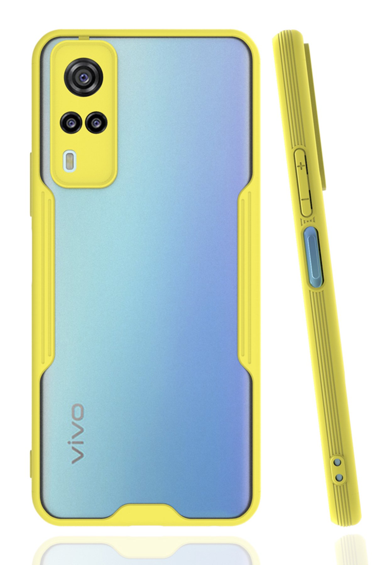 Newface Vivo Y31 2021 Kılıf Nano içi Kadife Silikon - Siyah