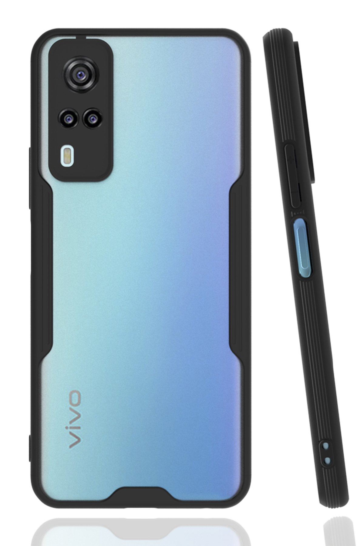 Newface Vivo Y51A Kılıf Lüx Şeffaf Silikon