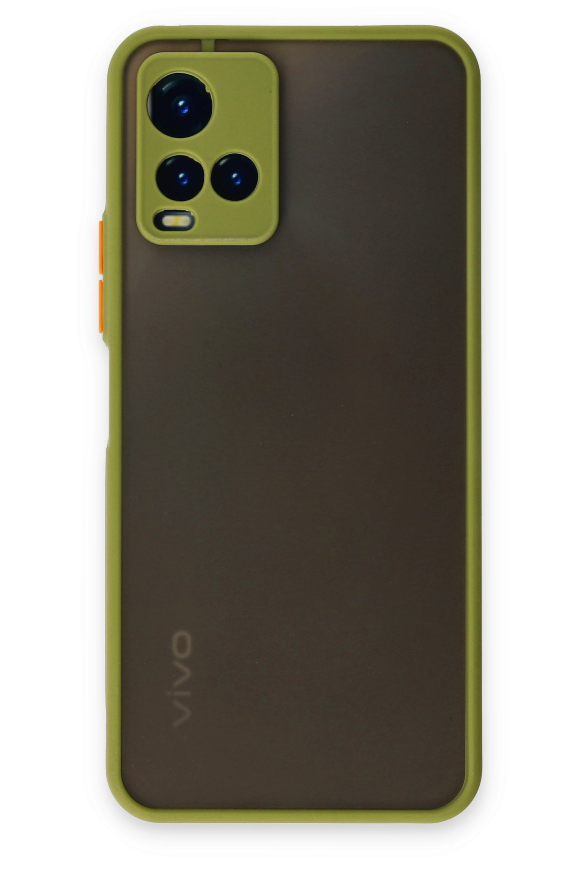 Newface Vivo Y33S Kılıf Nano içi Kadife Silikon - Mavi