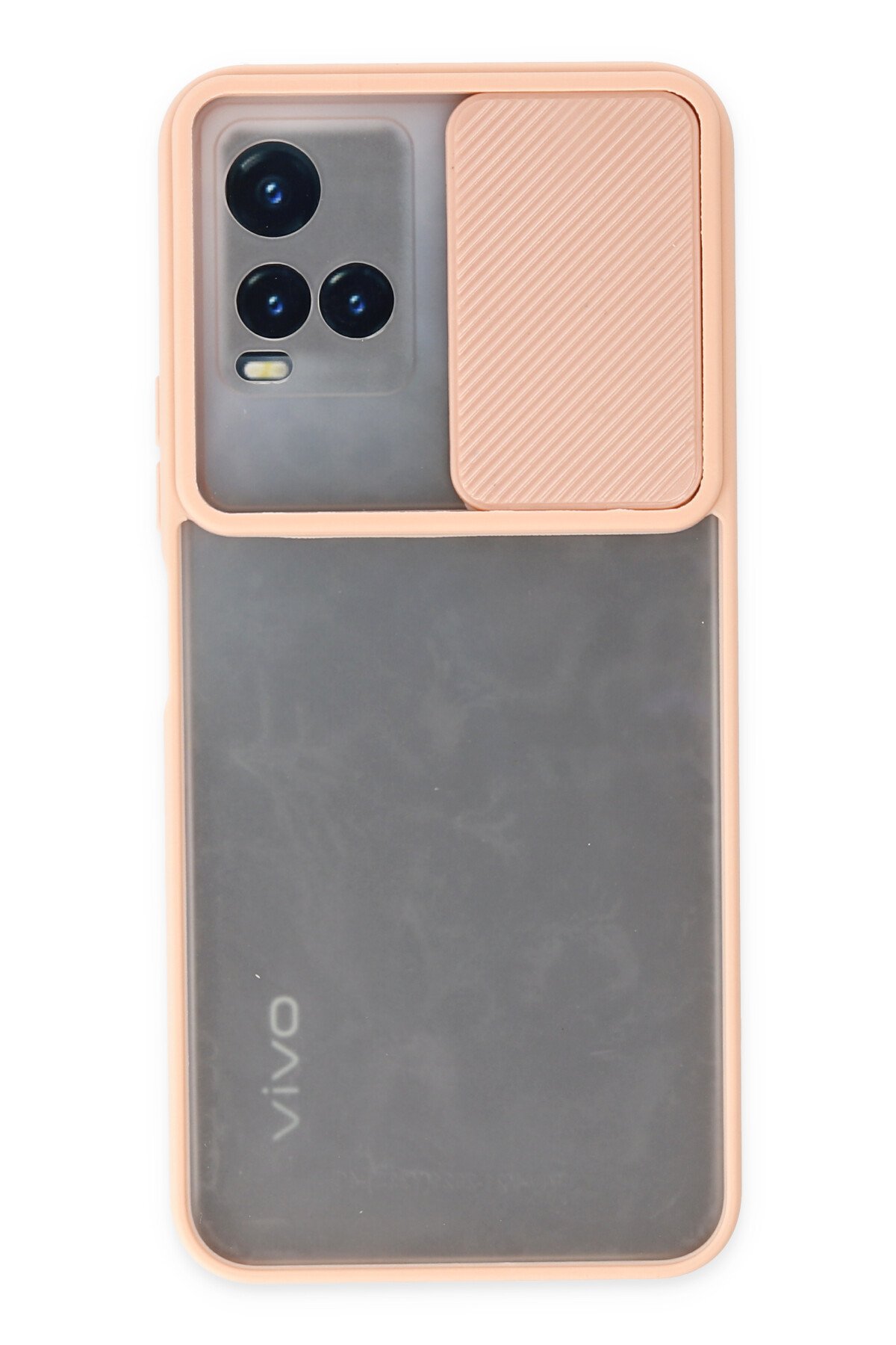 Newface Vivo Y33S Kılıf Palm Buzlu Kamera Sürgülü Silikon - Siyah