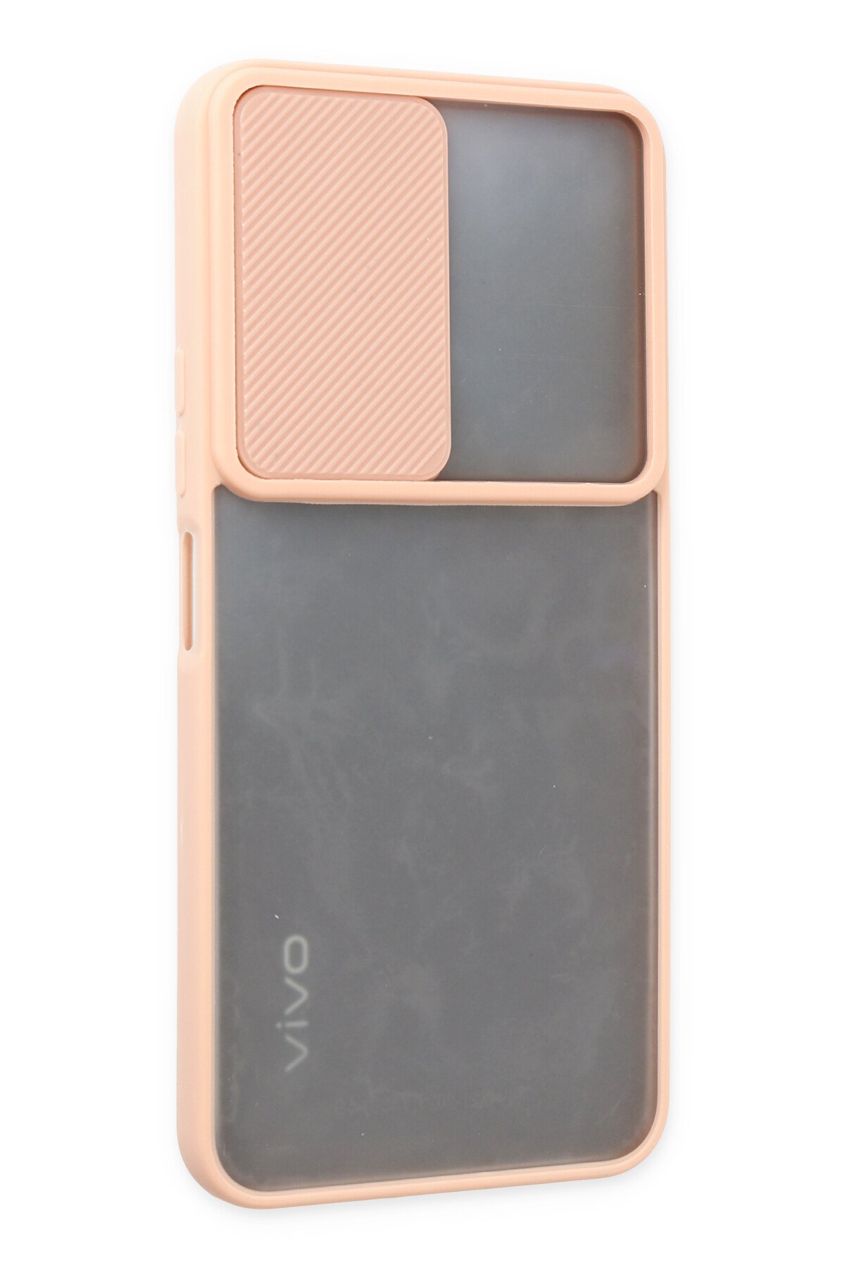 Newface Vivo Y33S Kılıf Palm Buzlu Kamera Sürgülü Silikon - Siyah
