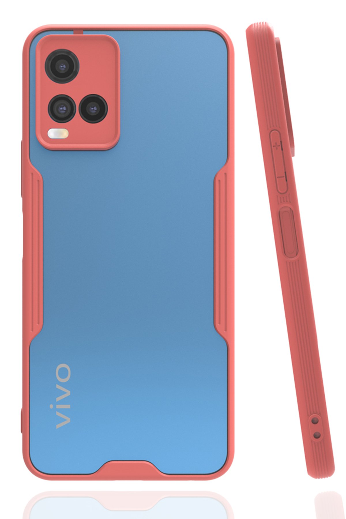 Newface Vivo Y33S Kılıf Nano içi Kadife Silikon - Sarı