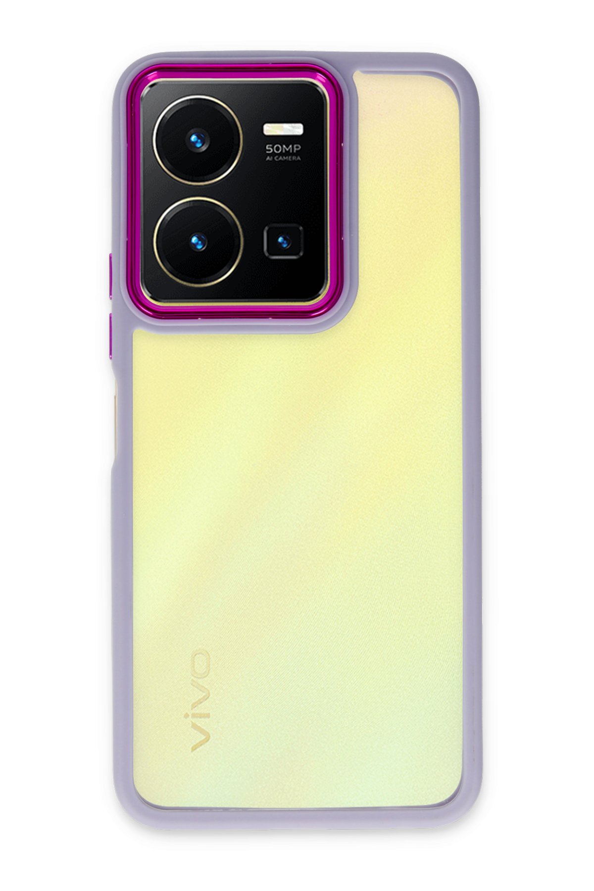 Newface Vivo Y35 Kılıf Montreal Yüzüklü Silikon Kapak - Lacivert
