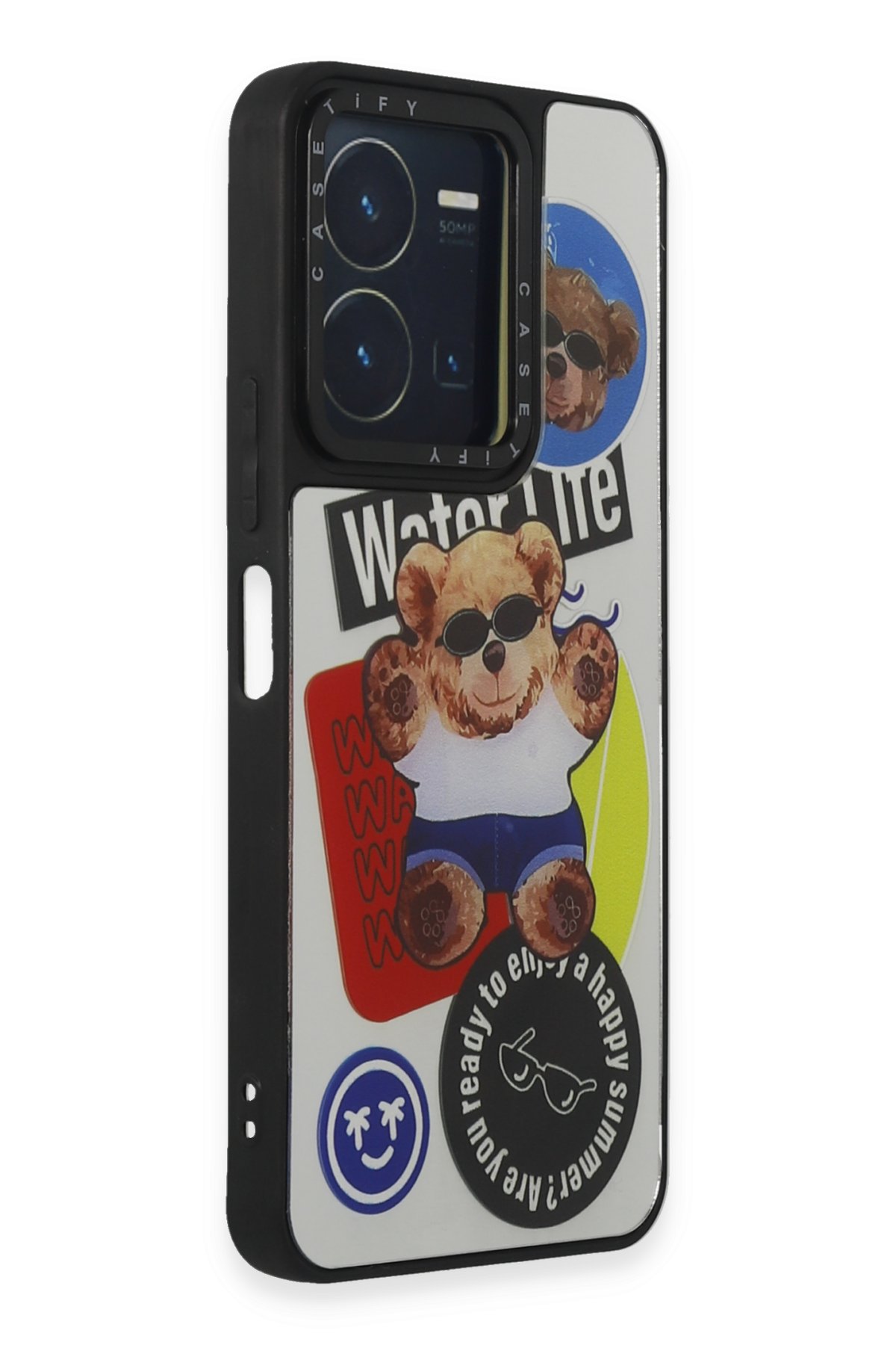 Newface Vivo Y35 Kılıf Pars Lens Yüzüklü Silikon - Siyah
