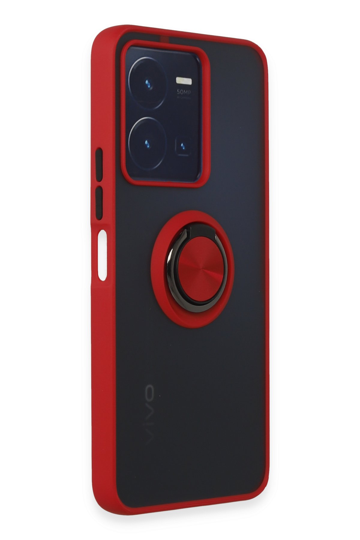 Newface Vivo Y35 Kılıf Nano içi Kadife Silikon - Kırmızı