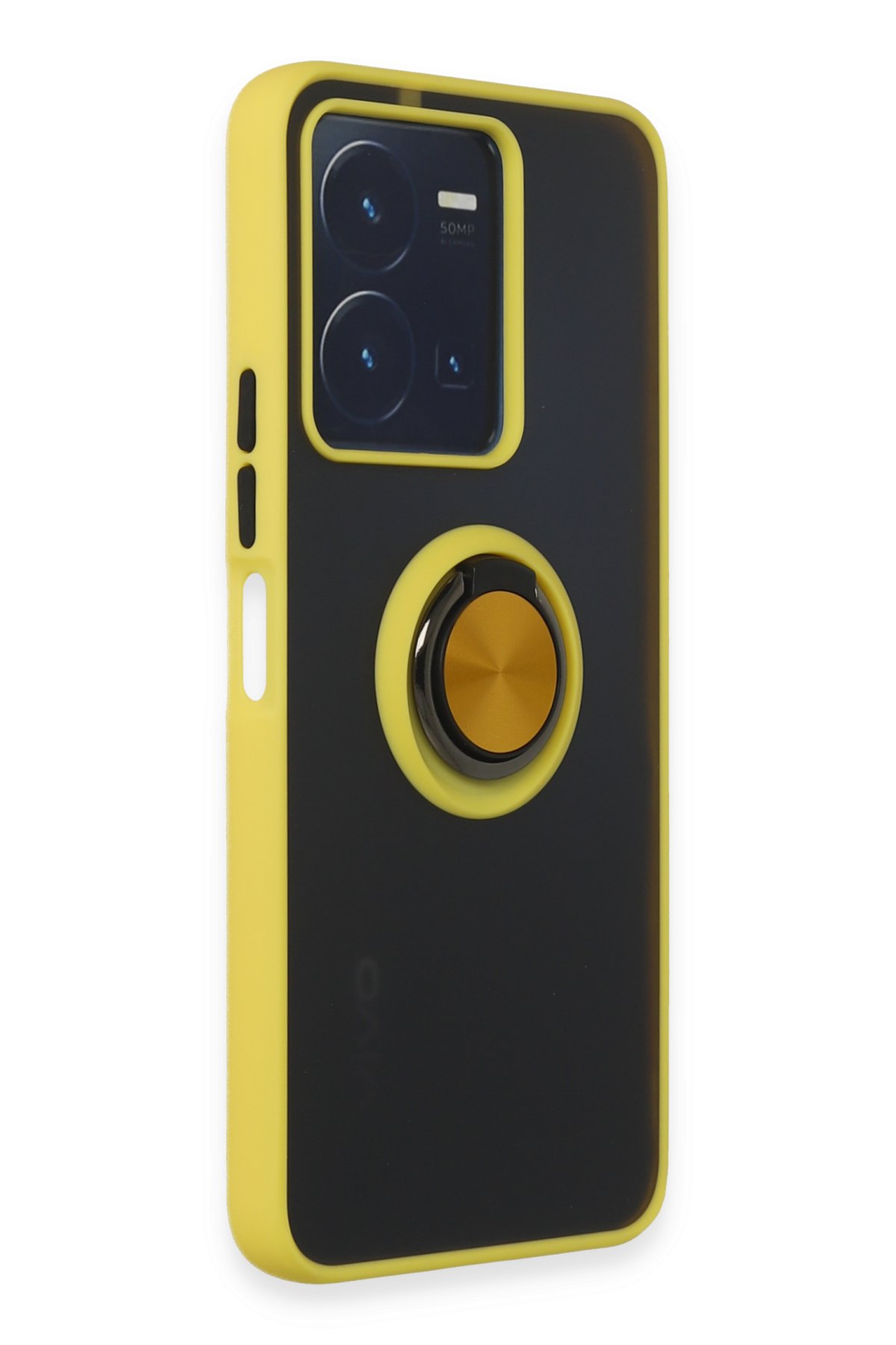 Newface Vivo Y35 Kılıf Pars Lens Yüzüklü Silikon - Yeşil