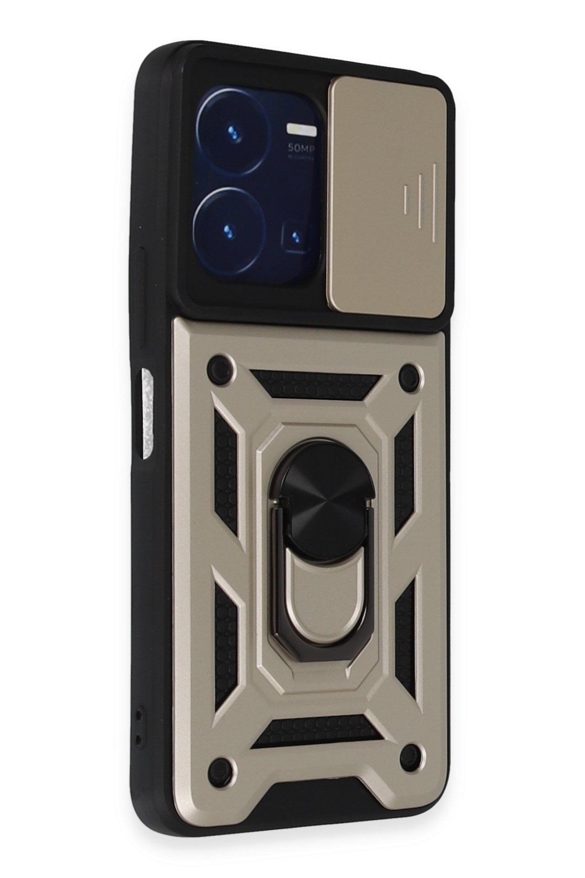 Newface Vivo Y35 Kılıf Platin Silikon - Kırmızı