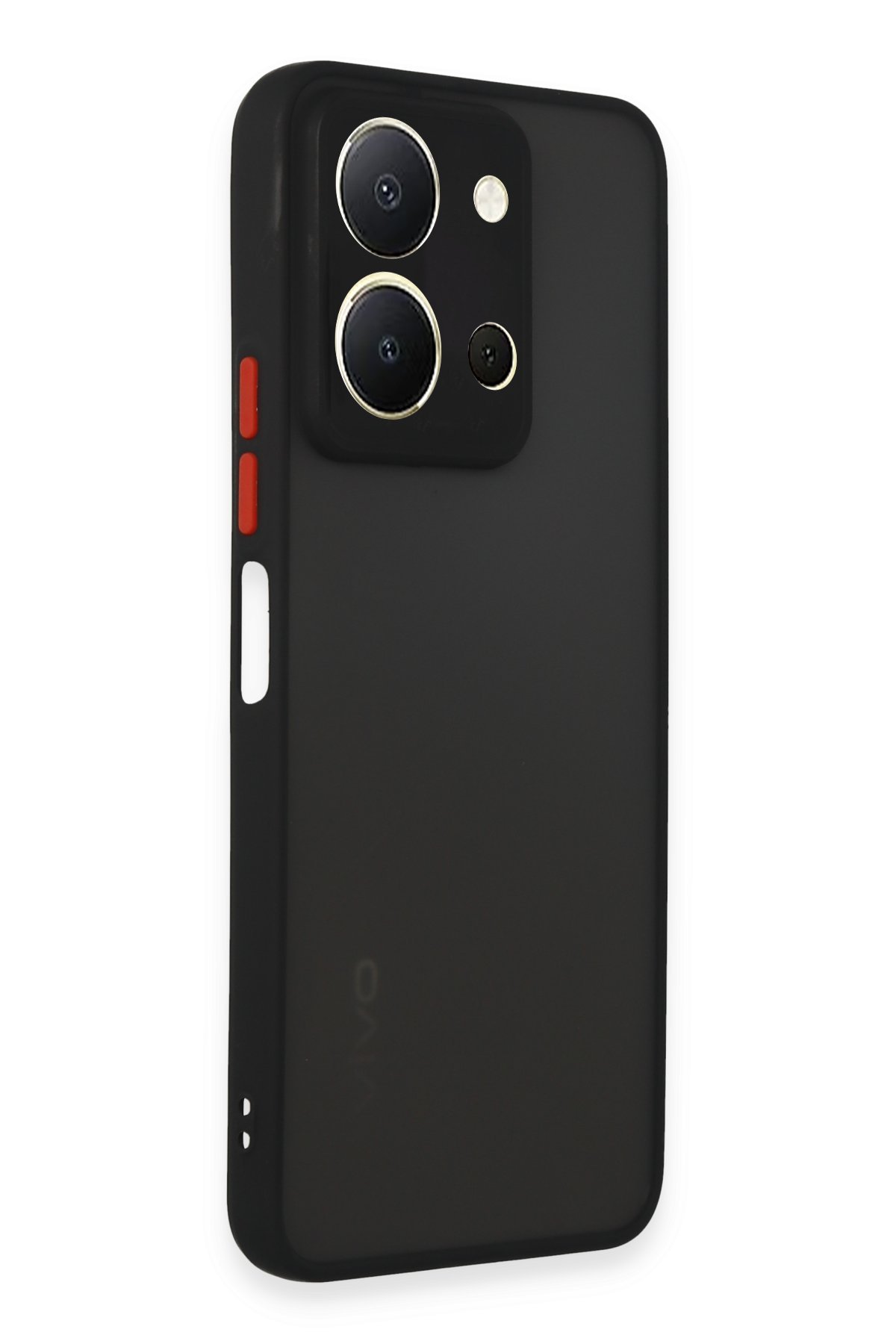 Newface Vivo Y36 Kılıf Montreal Yüzüklü Silikon Kapak - Siyah